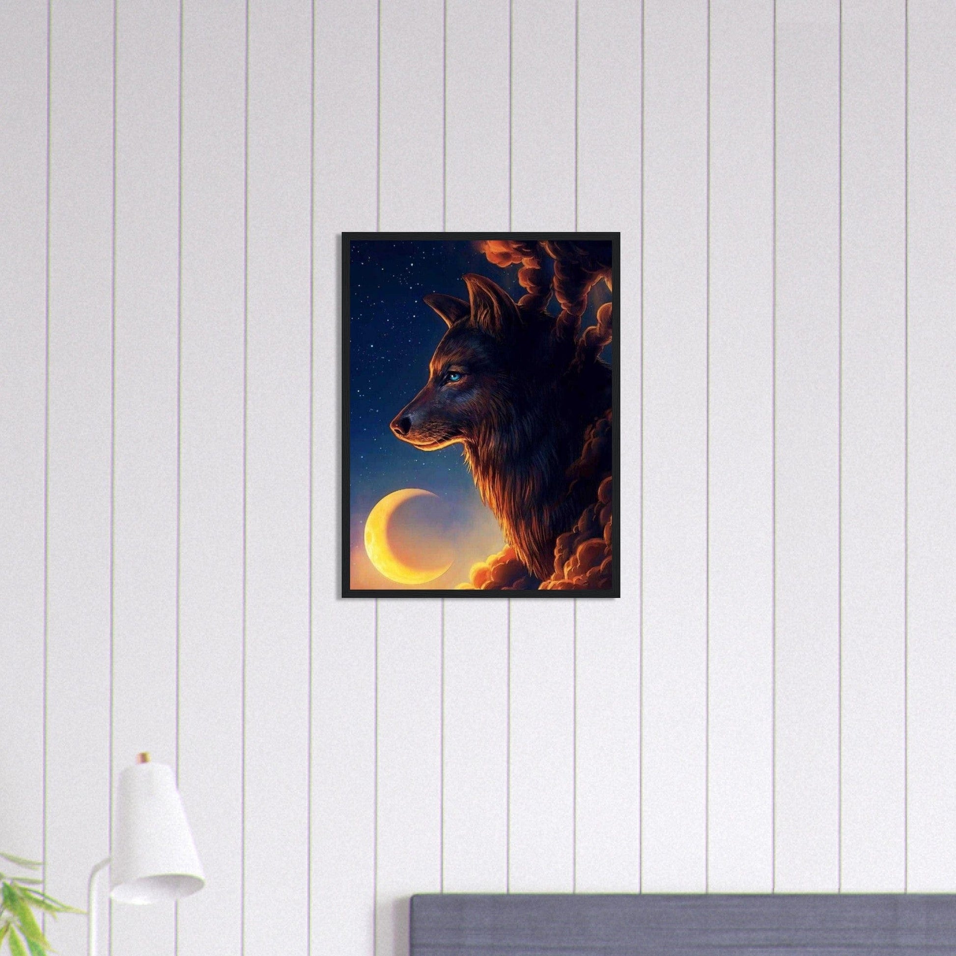 Gelato Print Material Tableau Loup Lune