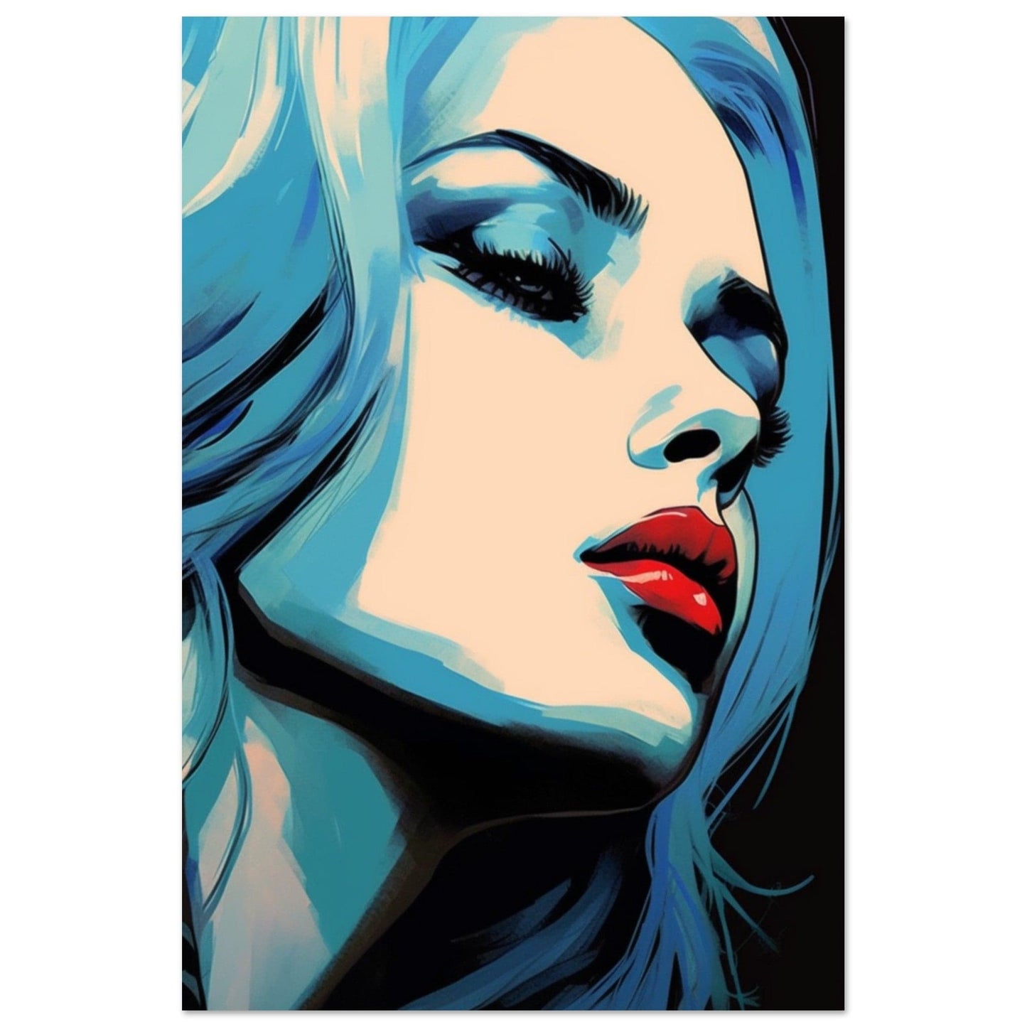 Gelato Print Material 60x90 cm / 24x36″ Portrait De Femme Peinture