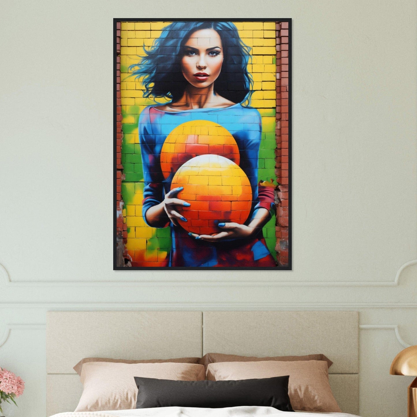 Canvanation Print Material Tableaux Street Art Femme Monde Rond