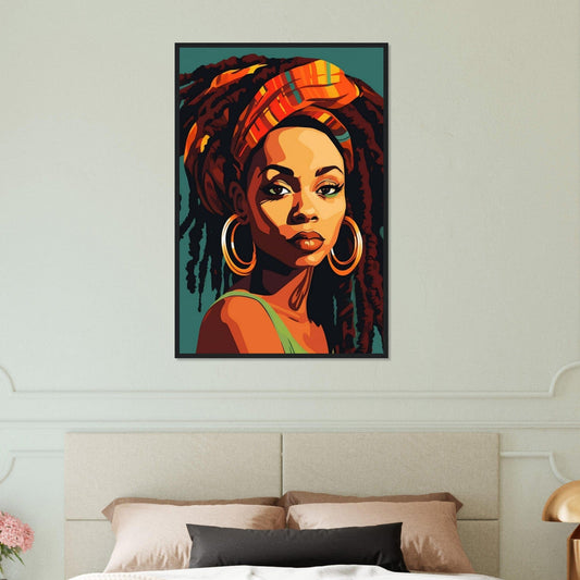 Canvanation Print Material 60x90 cm / 24x36″ Tableau Peinture Africain Village