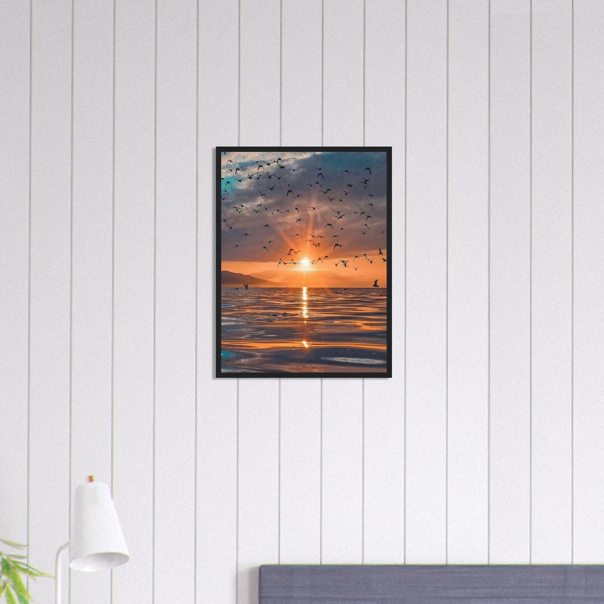 Gelato Print Material Peinture Coucher De Soleil Impressionniste