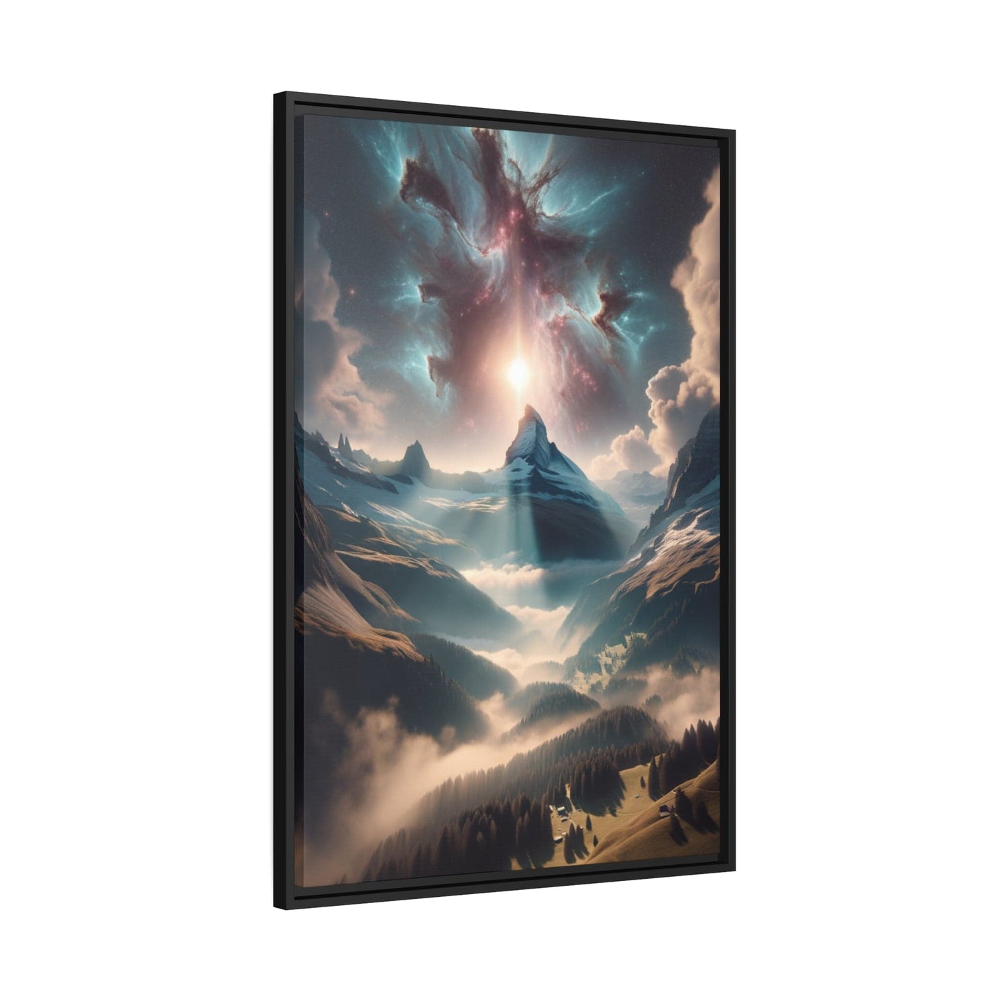 Printify Canvas Tableau Éclats d'Altitude : Une Ode Majestueuse aux Cimes