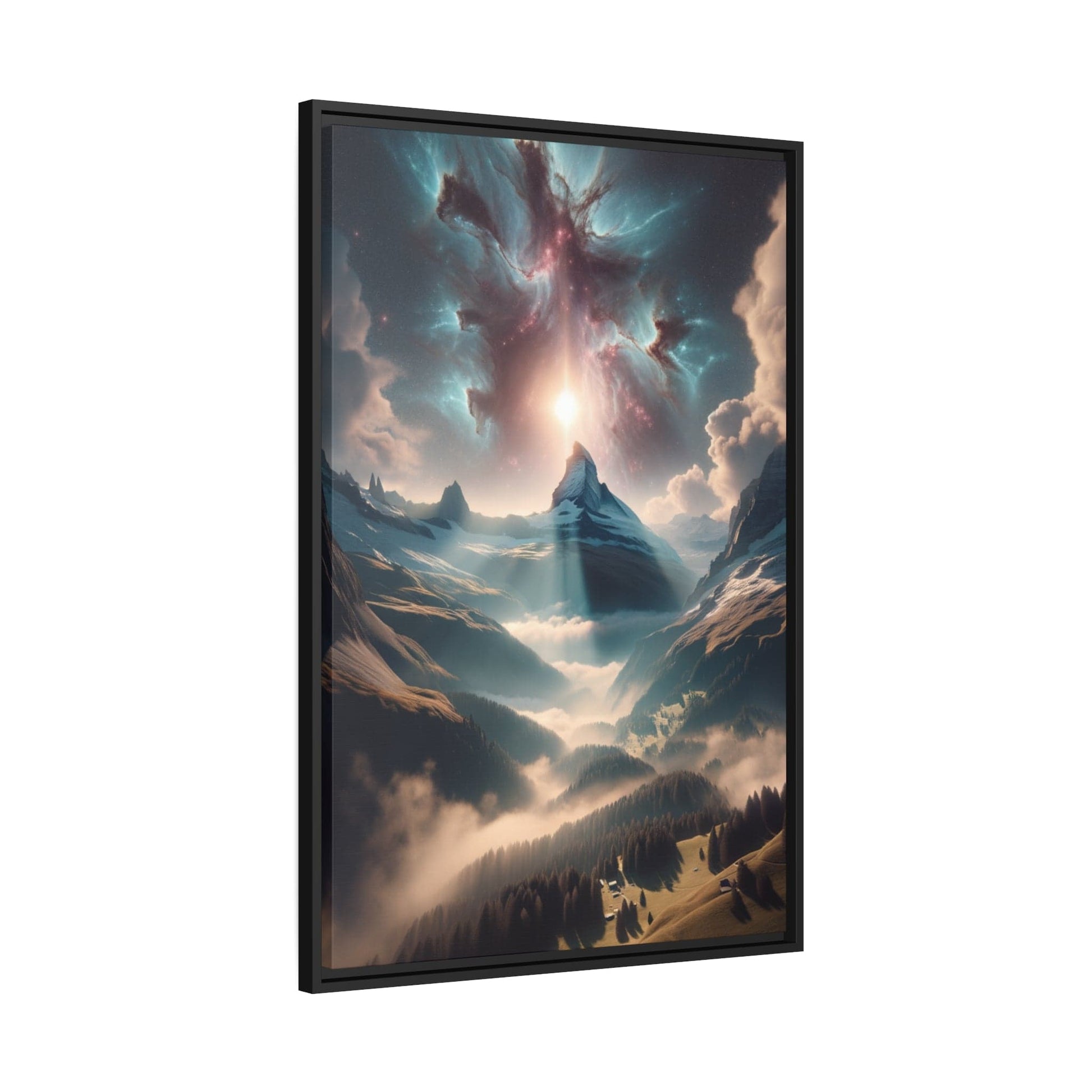 Printify Canvas Tableau Éclats d'Altitude : Une Ode Majestueuse aux Cimes