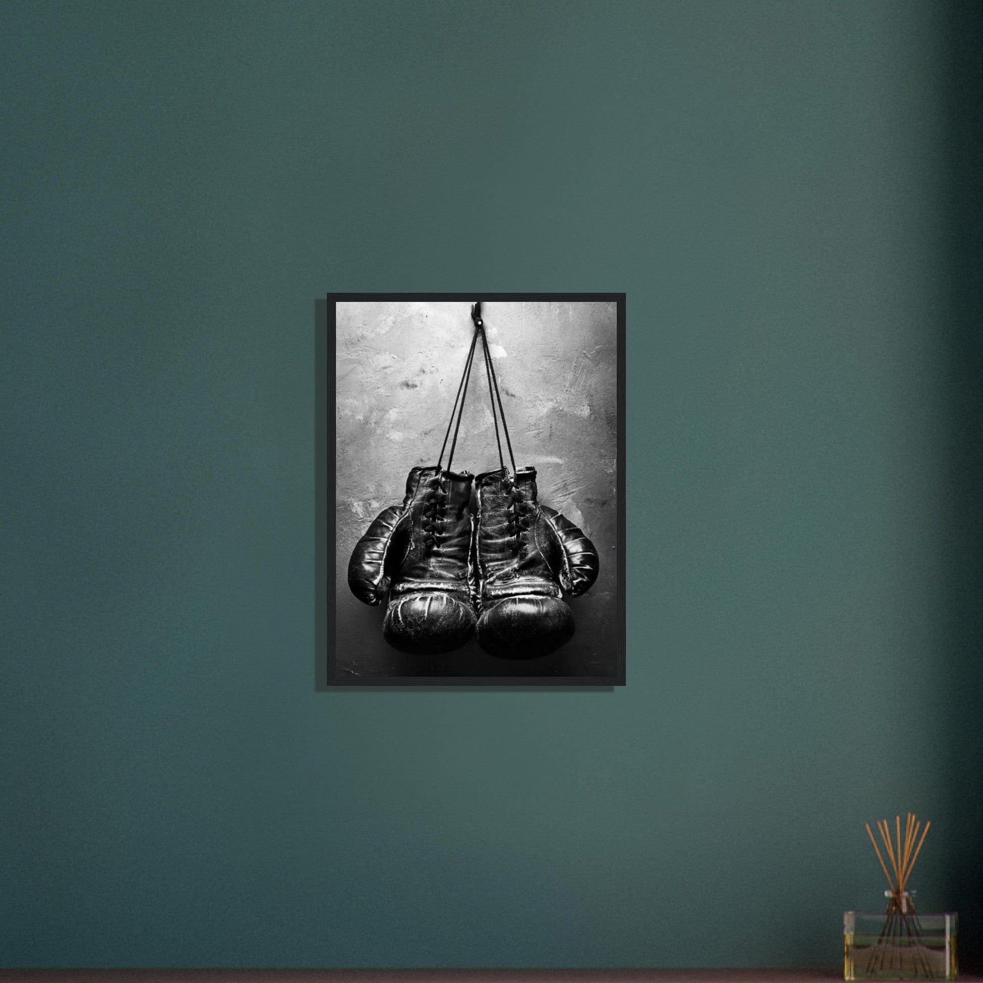 Canvanation Print Material Tableau Boxe Gants Fond Noir