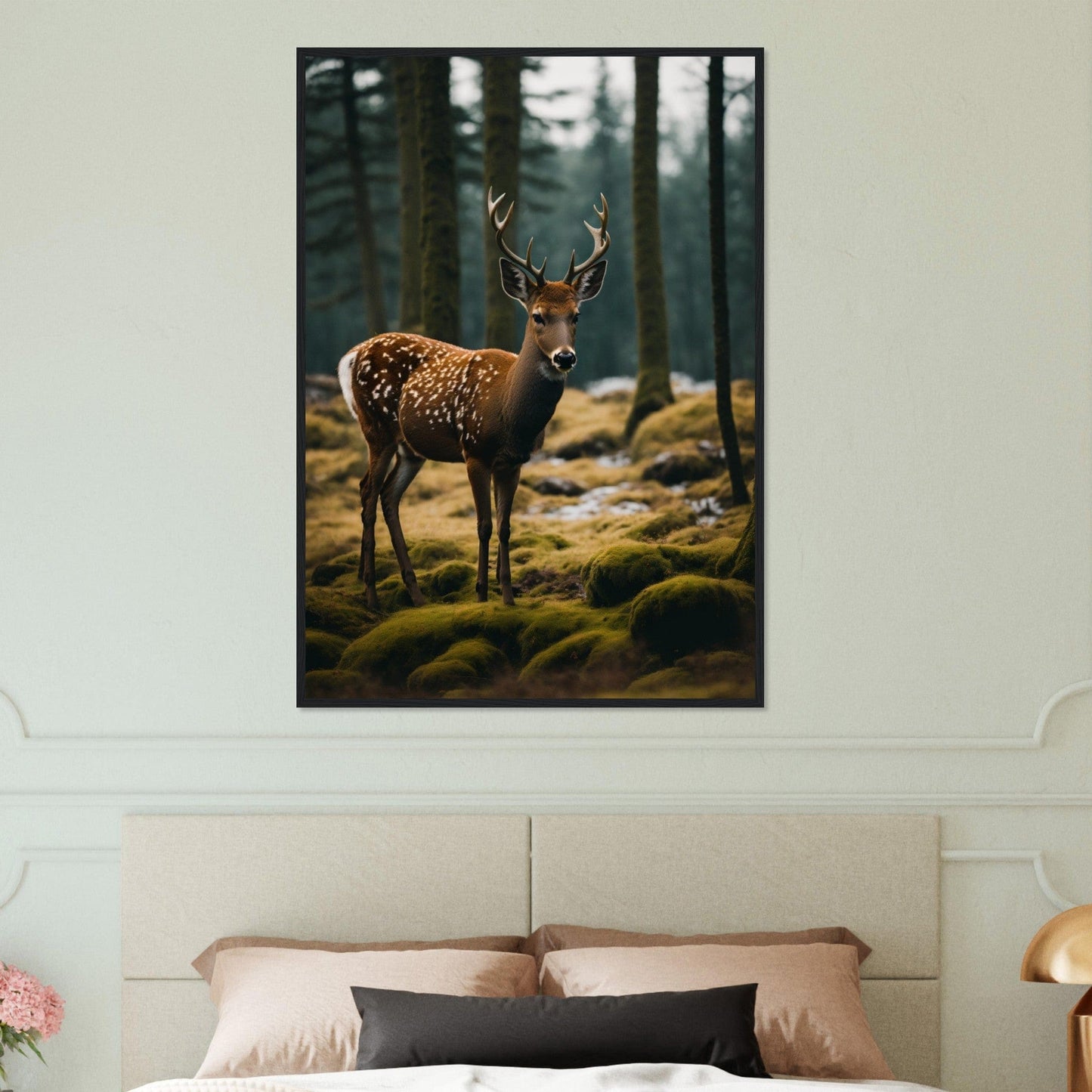 Canvanation Print Material Tableau Cerf Dans La Forêt