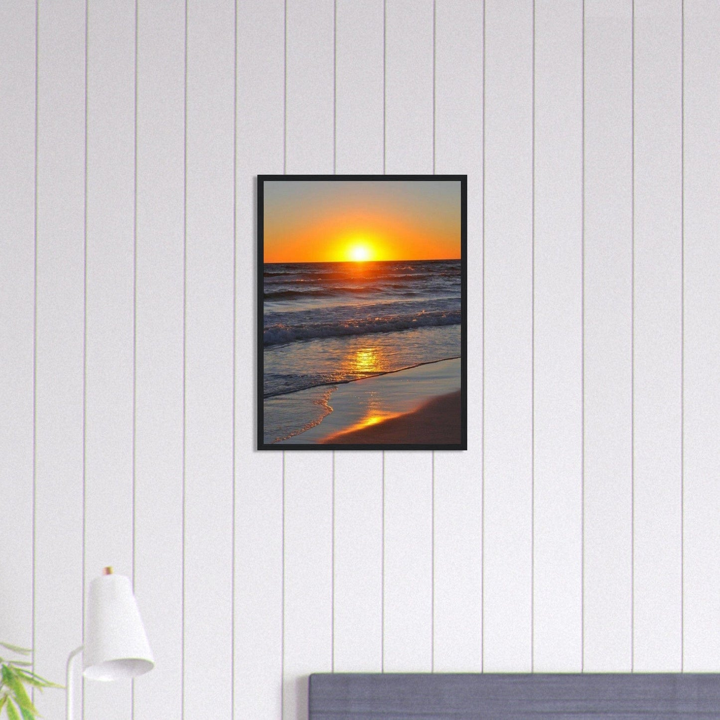 Gelato Print Material Peinture Mer Coucher De Soleil