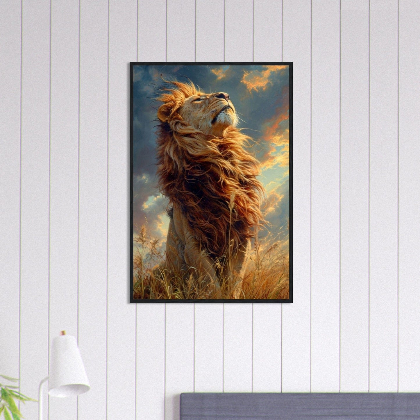 Canvanation Print Material 60x90 cm / 24x36″ Tableau Lion Dans La Savanne