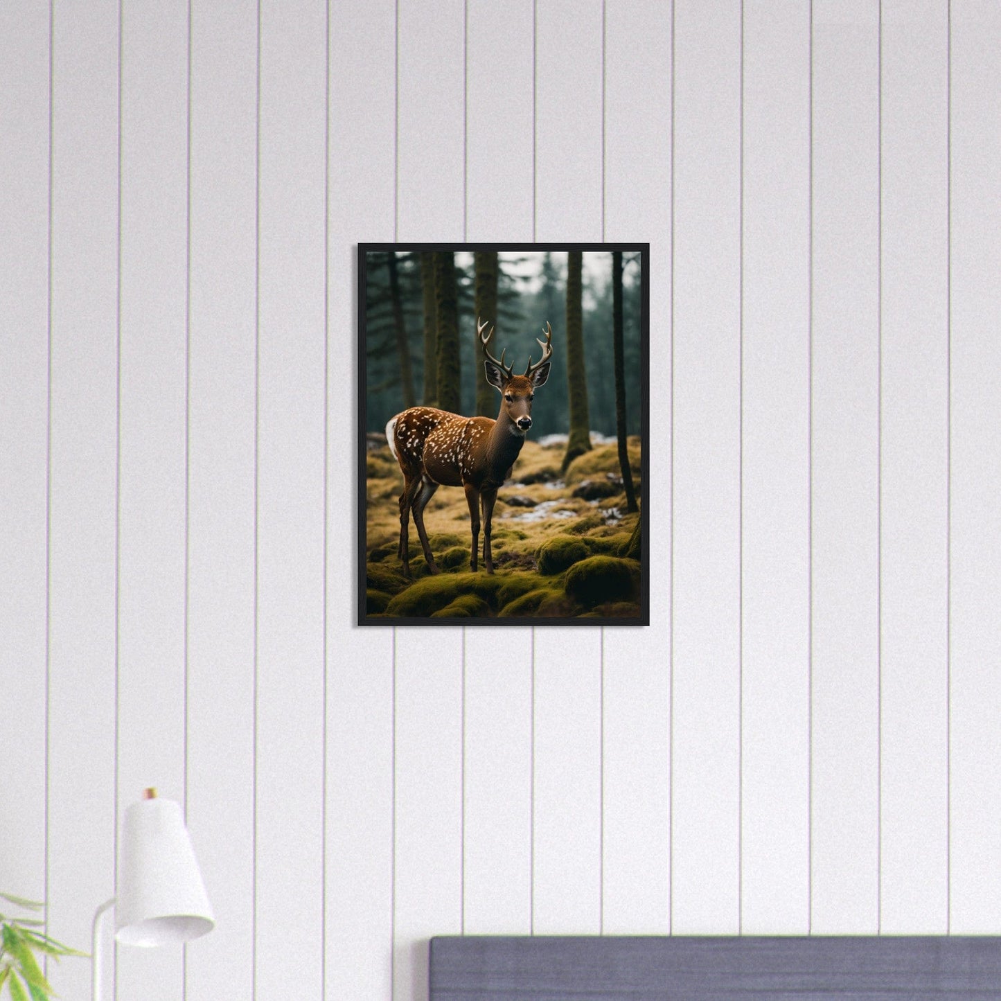 Canvanation Print Material 45x60 cm / 18x24″ Tableau Cerf Dans La Forêt