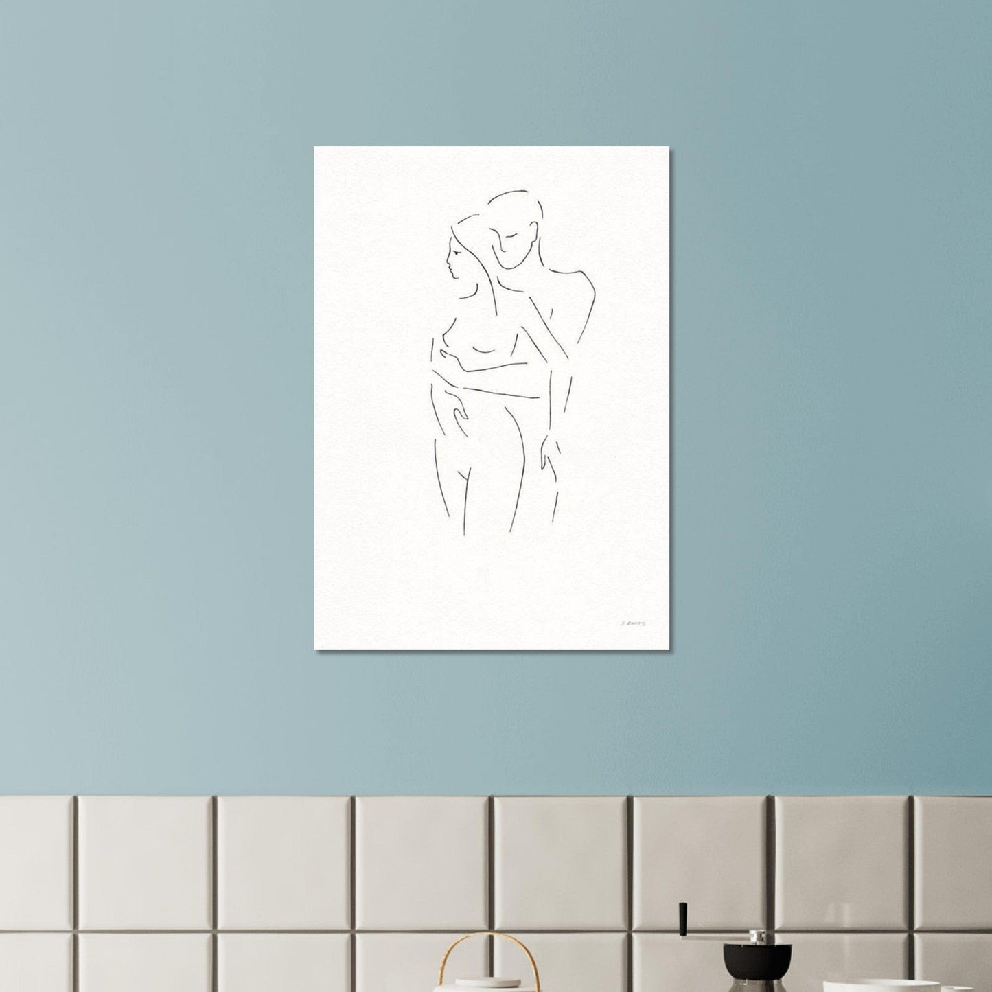 Gelato Print Material Peinture Couple Abstrait