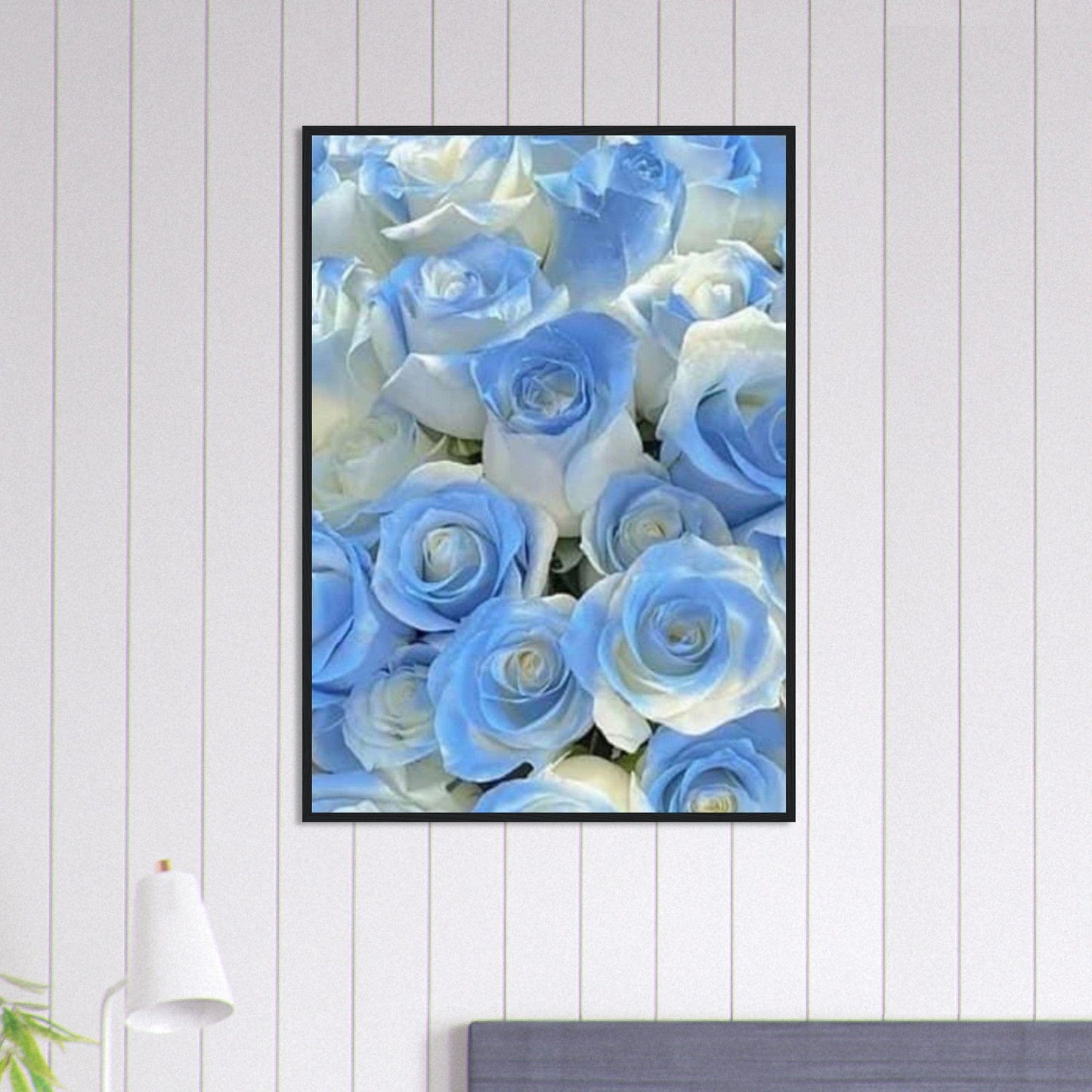 Canvanation Print Material 70x100 cm / 28x40″ Tableau Rose Bleu et Blanche