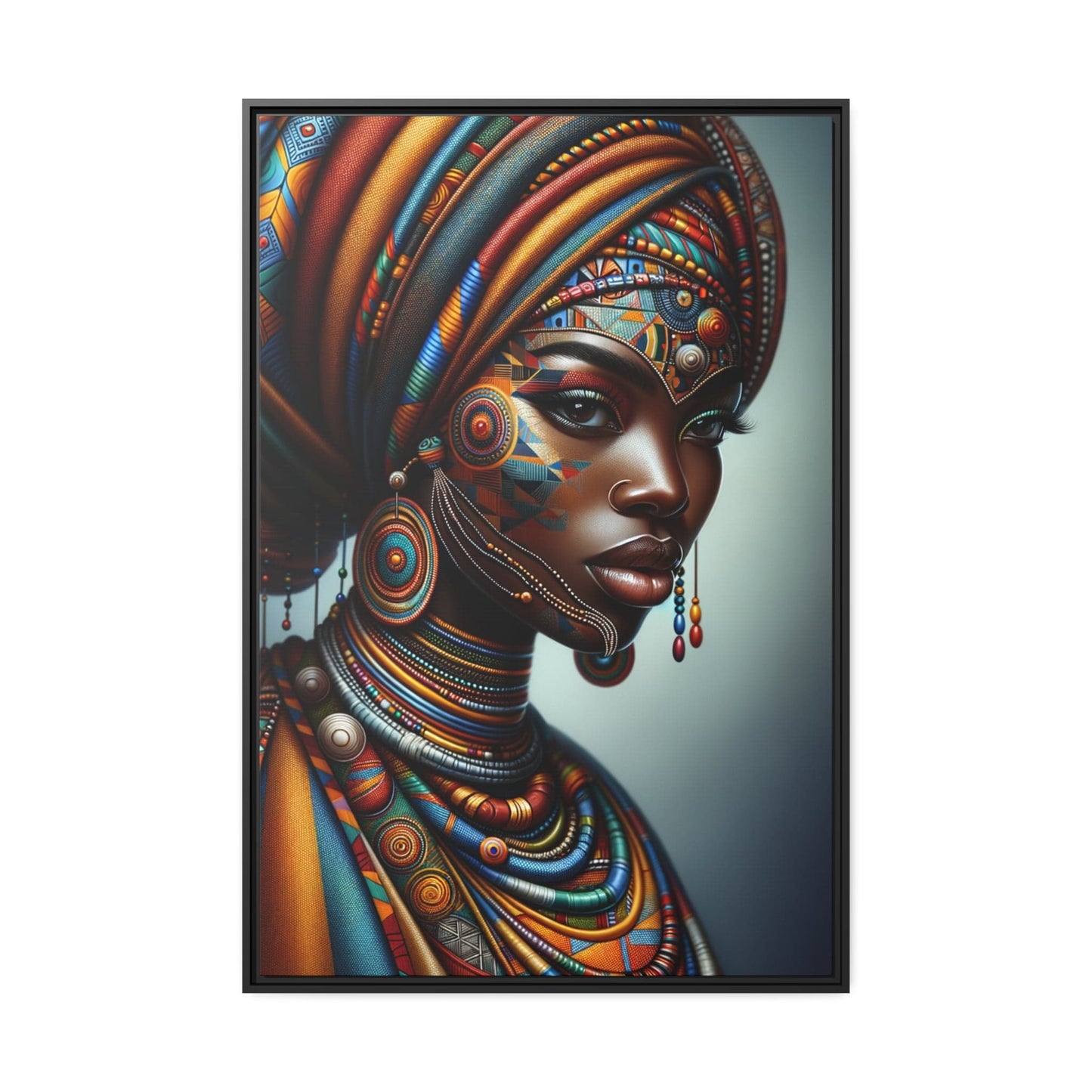 Printify Canvas 81.30 Cm″ x 121.90 Cm″ (Vertical) Tableau "La grâce et l'audace : Portraits de femmes africaines dans toute leur splendeur"