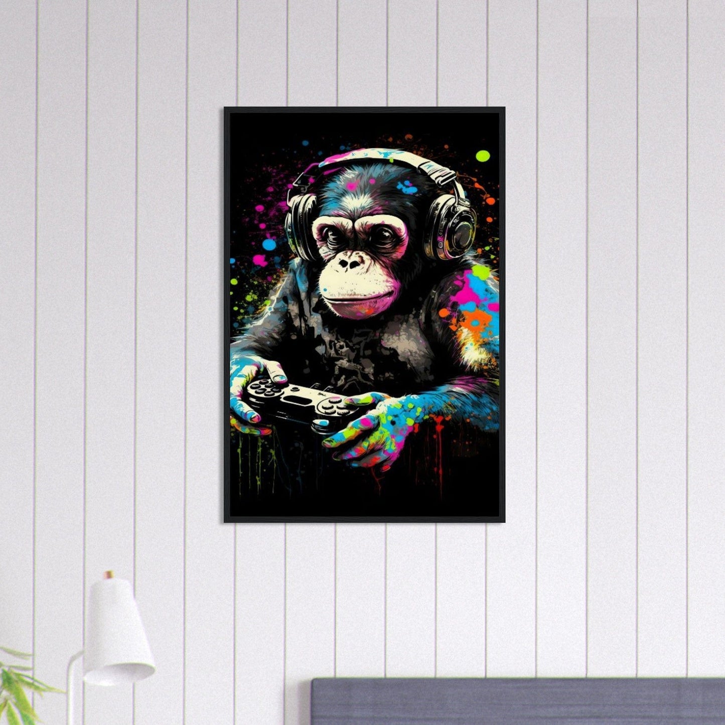 Canvanation Print Material 60x90 cm / 24x36″ Tableau Singe Pop Art Gamer