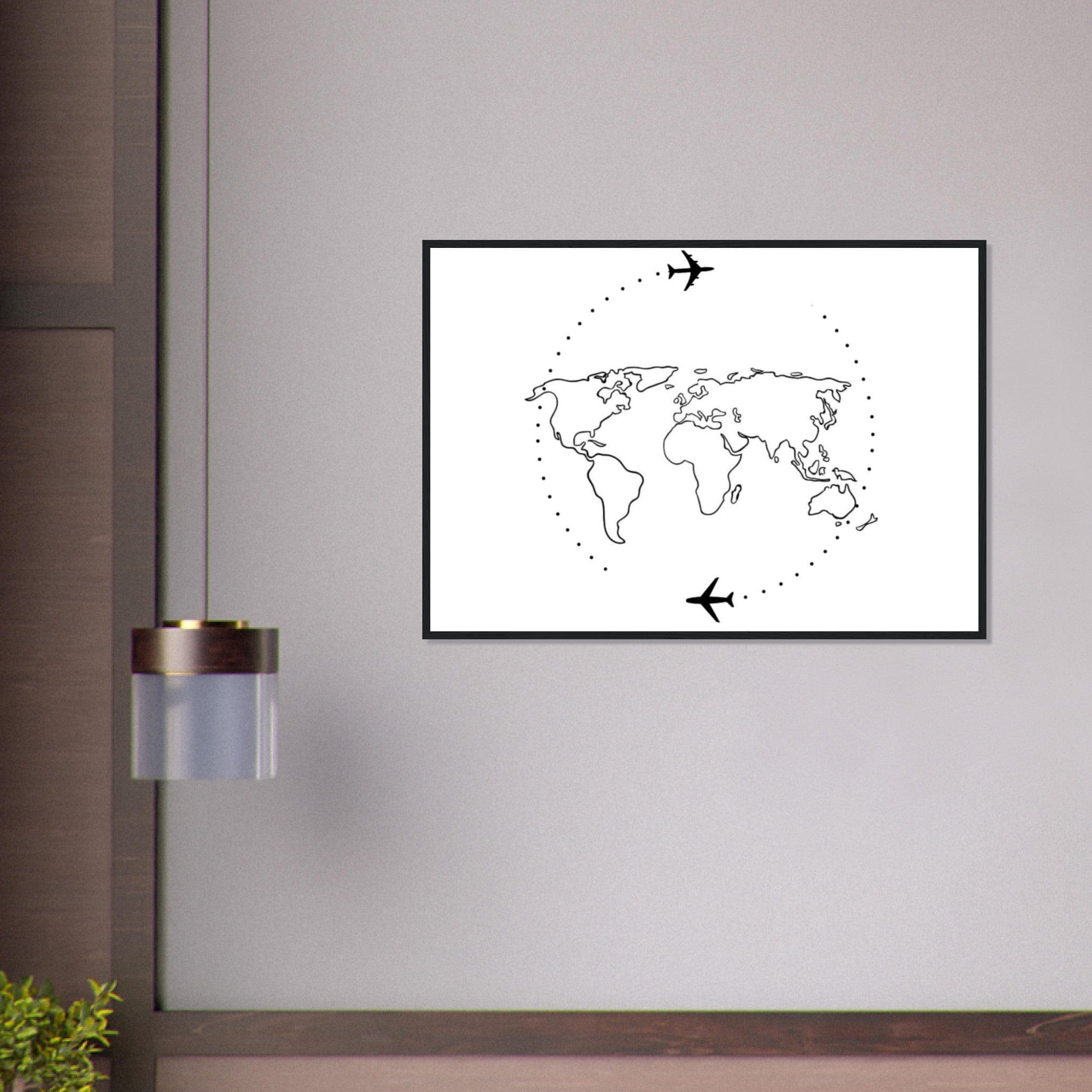 Canvanation Print Material Carte Du Monde Tableau - Au-Delà des Frontières