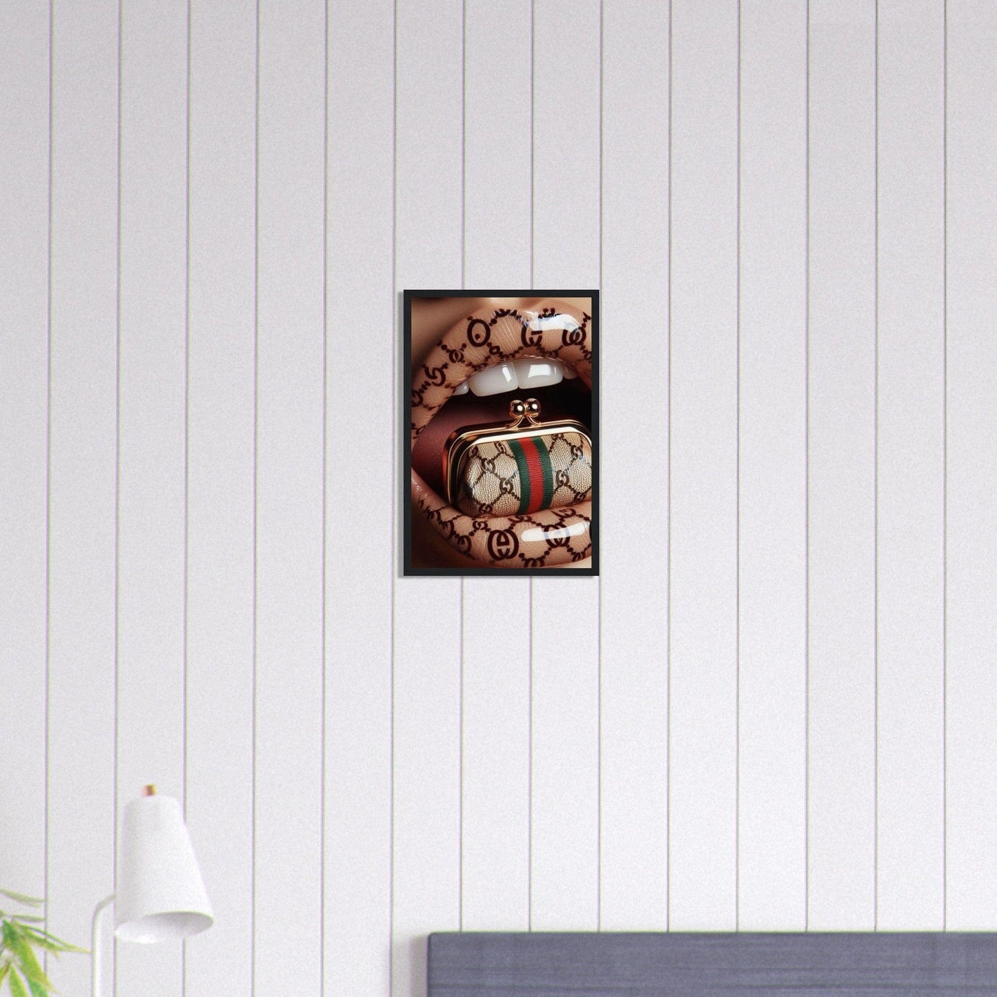 Canvanation Print Material 30x45 cm / 12x18″ Tableau Levres Sac Gucci