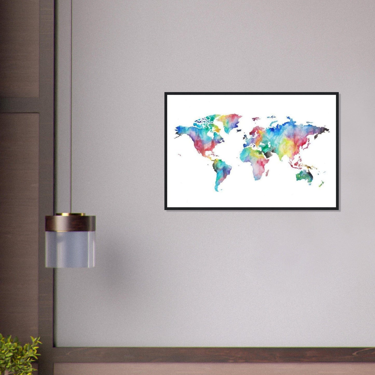 Canvanation Print Material Tableau Planisphere Du Monde - Mondes Connectés