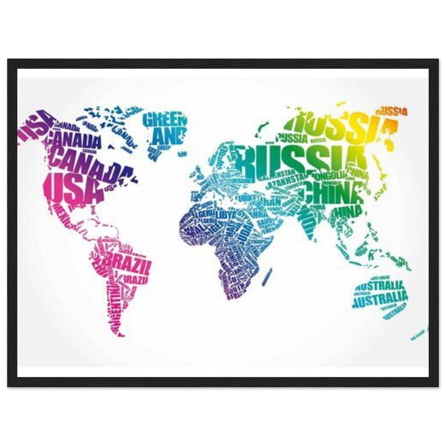 Canvanation Print Material 45x60 cm / 18x24″ Tableau Planisphere Du Monde - Cartographie Artistique