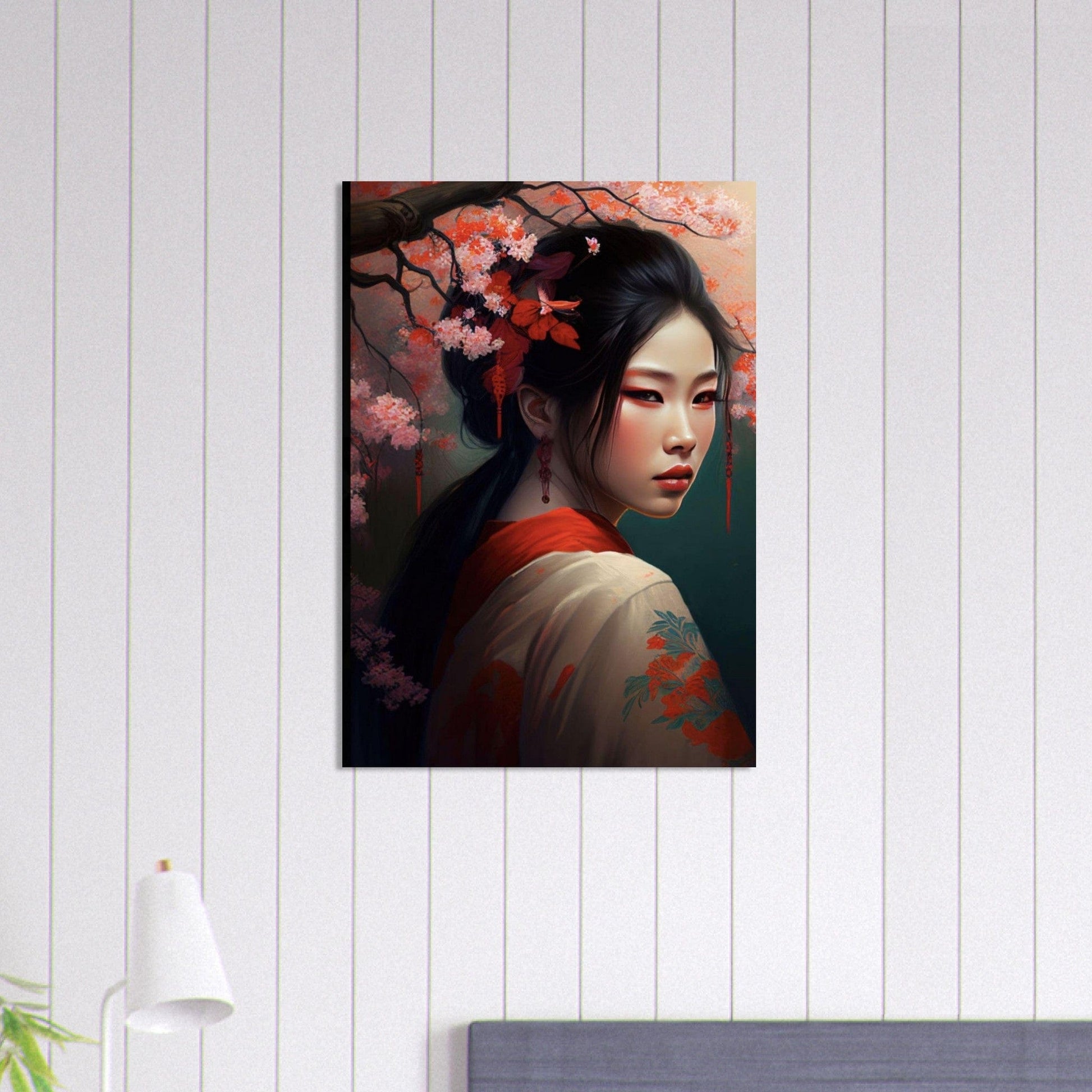 Gelato Print Material Portrait De Femme En Peinture