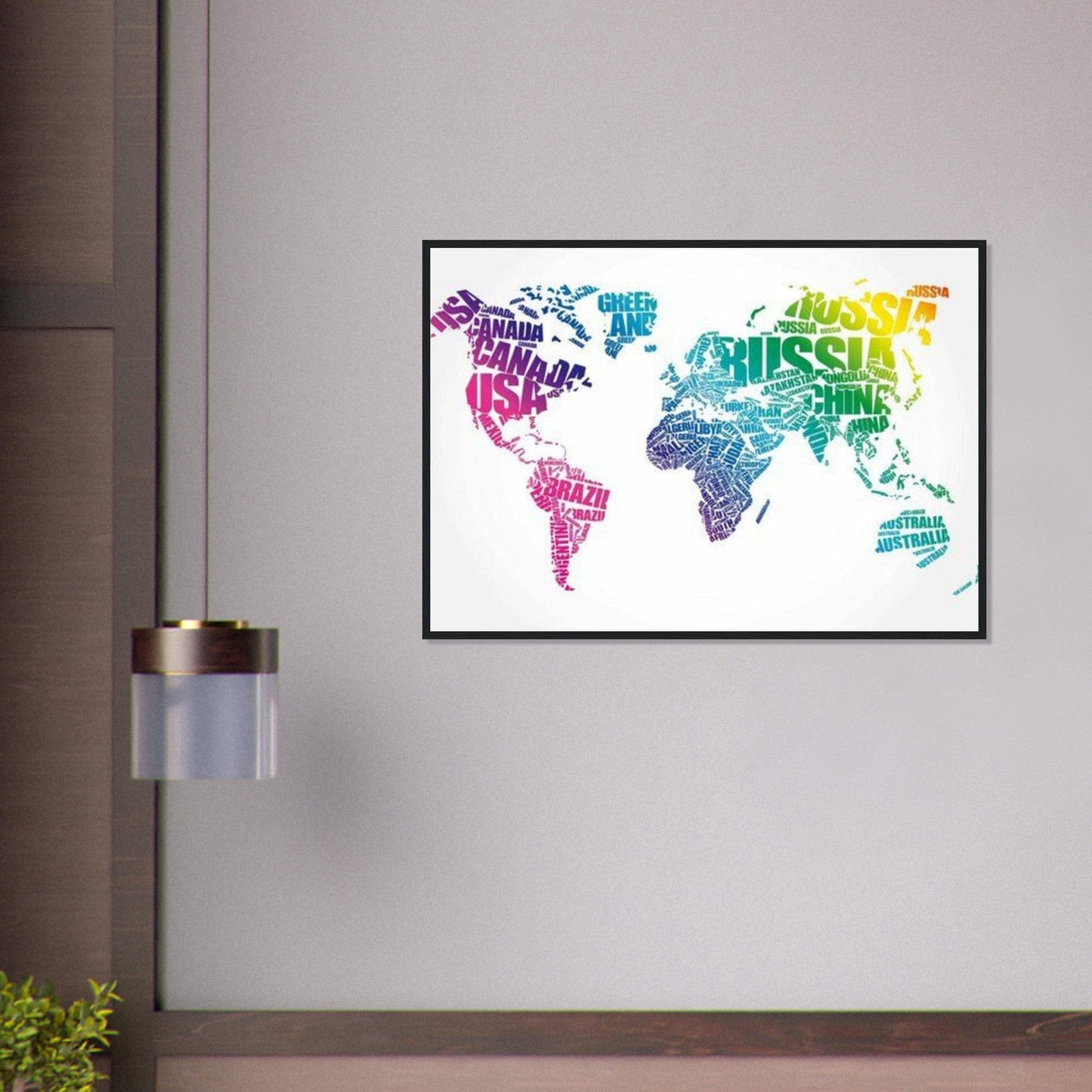 Canvanation Print Material Tableau Planisphere Du Monde - Cartographie Artistique