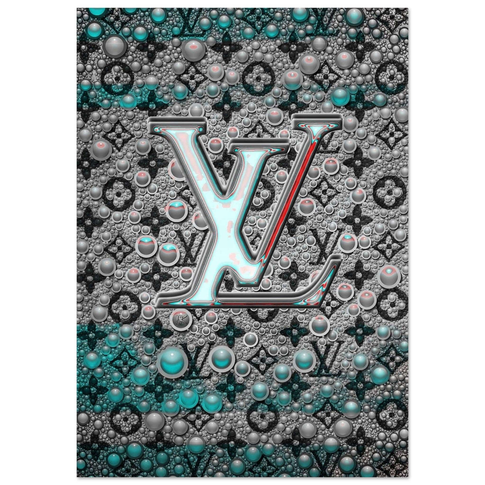 Gelato Print Material A1 (59.4 x 84.1 cm) Affiche Louis Vuitton Bleu Monograme