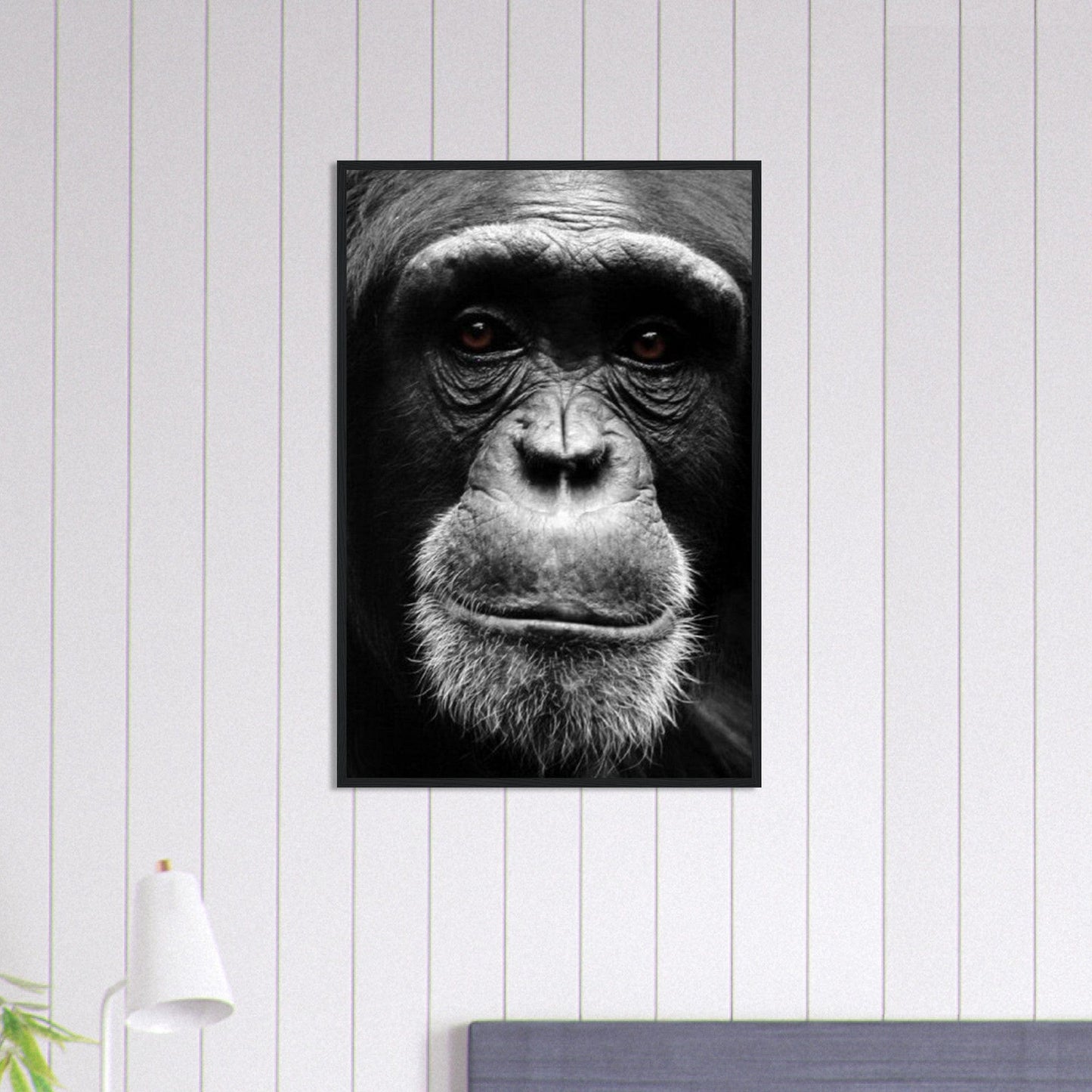 Canvanation Print Material 60x90 cm / 24x36″ Tableau Singe Noir et Blanc