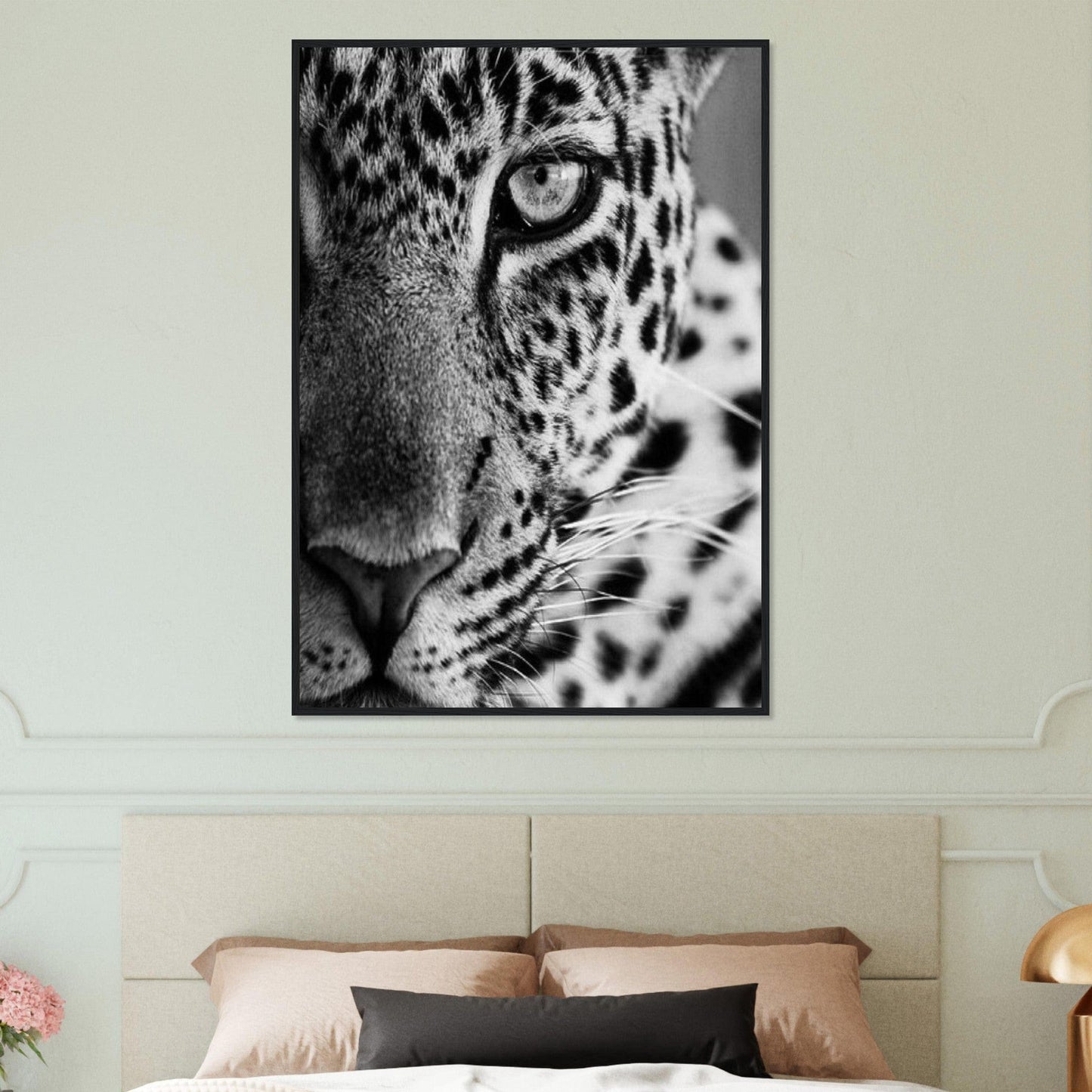 Canvanation Print Material Tableau Photo Noir Et Blanc-Animaux-Leopard