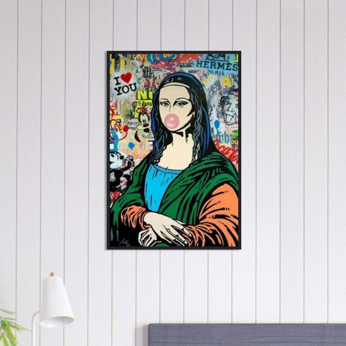 Canvanation Print Material 60x90 cm / 24x36″ Tableau Street Art Femme Joconde Pop