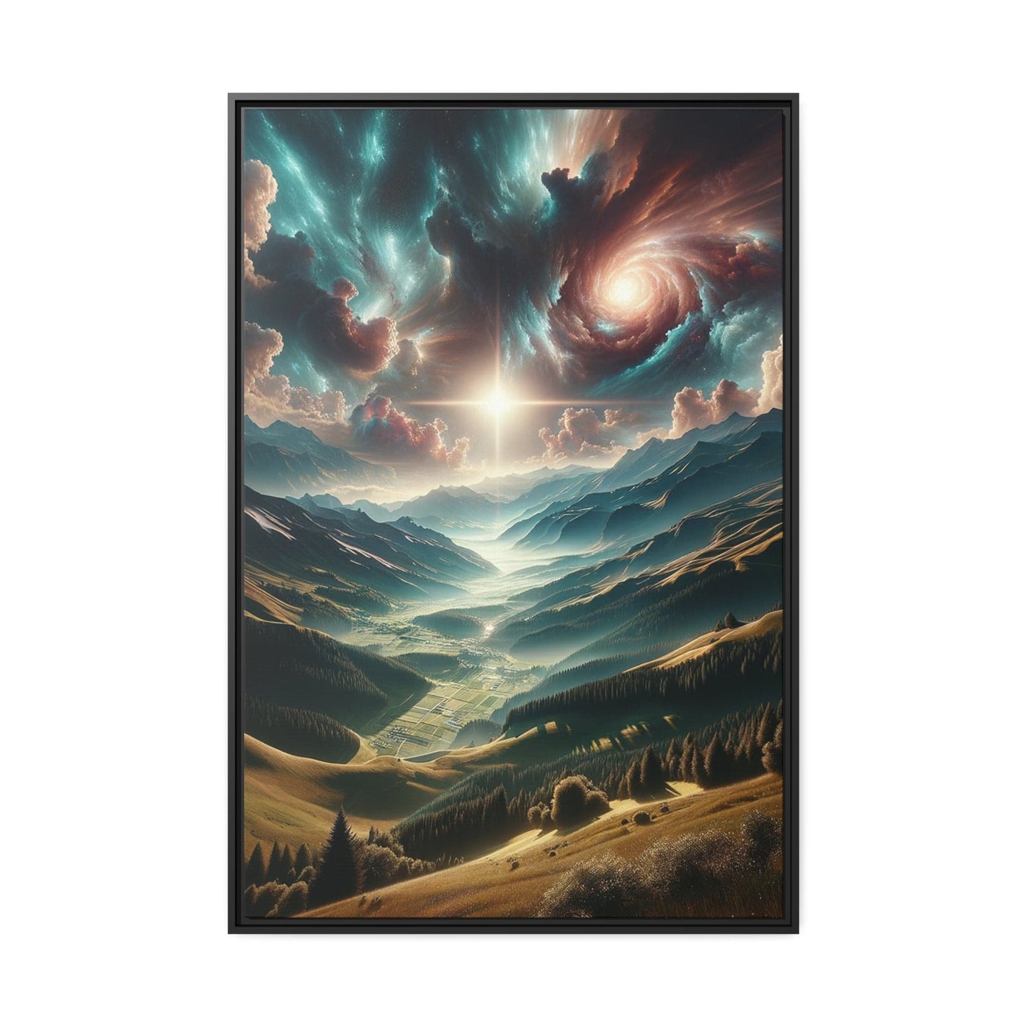 Printify Canvas 81.30 Cm″ x 121.90 Cm″ (Vertical) Tableau Au sommet des émotions : Les crêtes de l'émerveillement