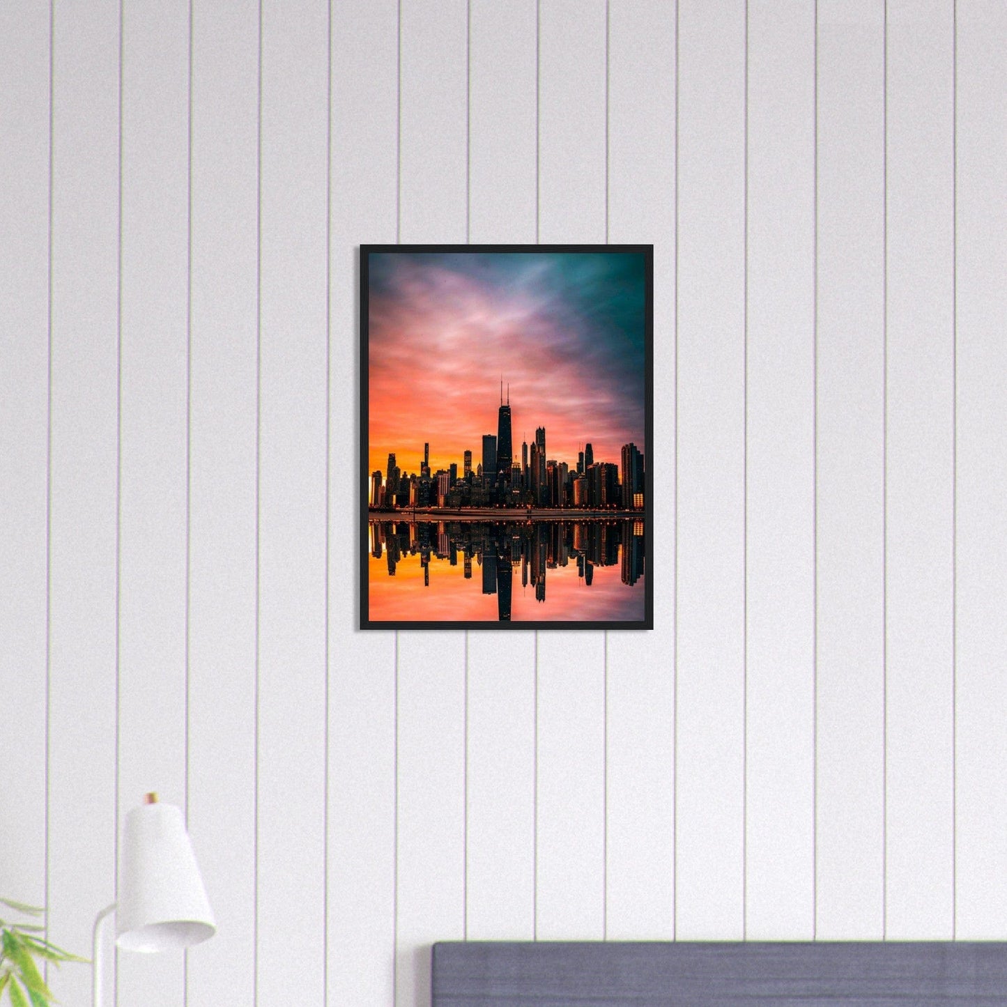 Gelato Print Material Tableau Ville New York Couché de soleil Magnifique
