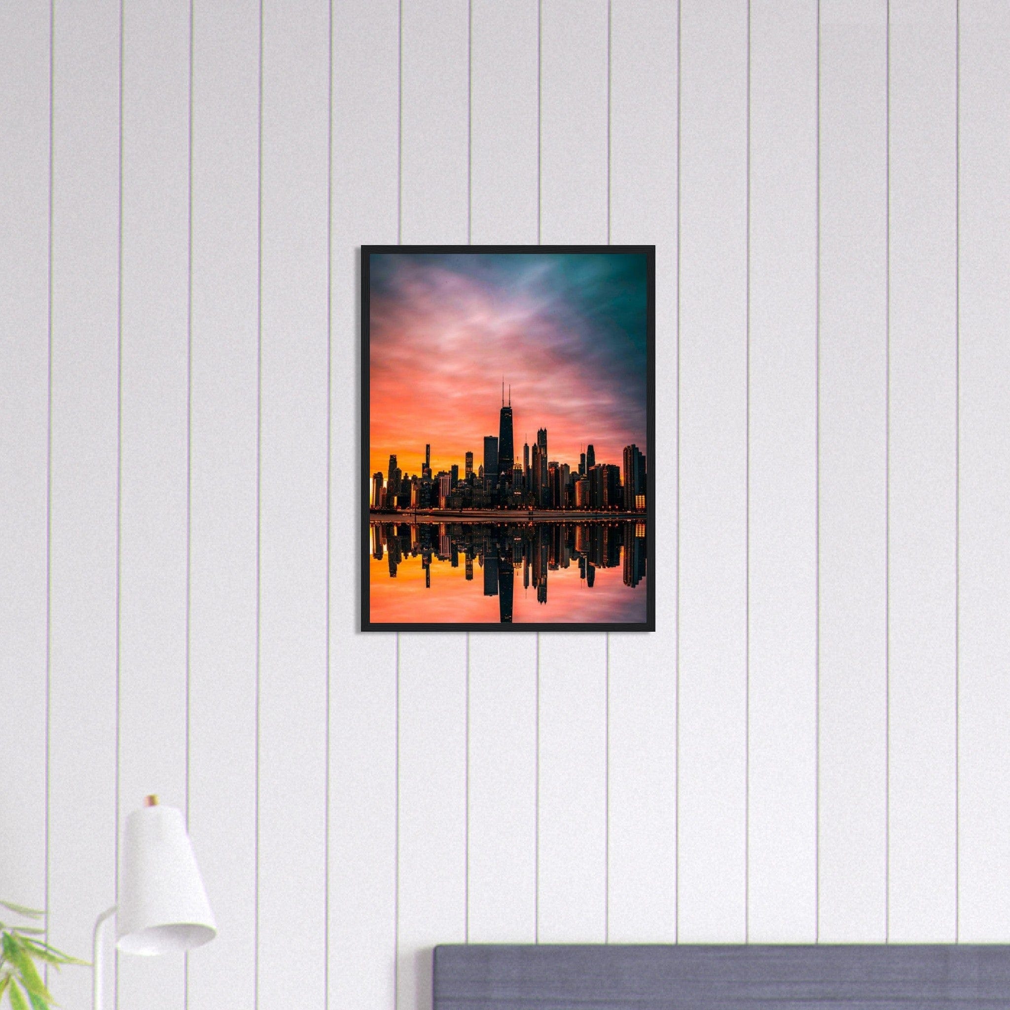 Gelato Print Material Tableau Ville New York Couché de soleil Magnifique