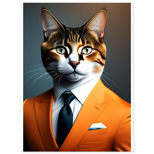 Gelato Print Material 75x100 cm / 30x40″ Peinture chat noir