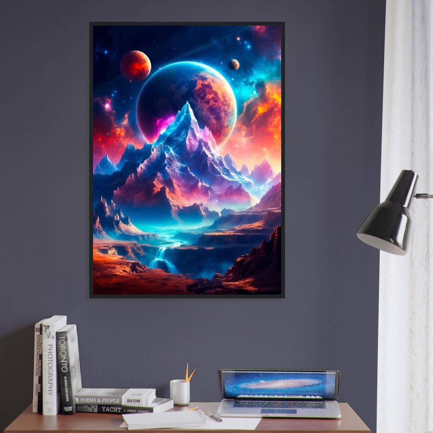 Canvanation Print Material Tableau Planete Galaxie en Éveil