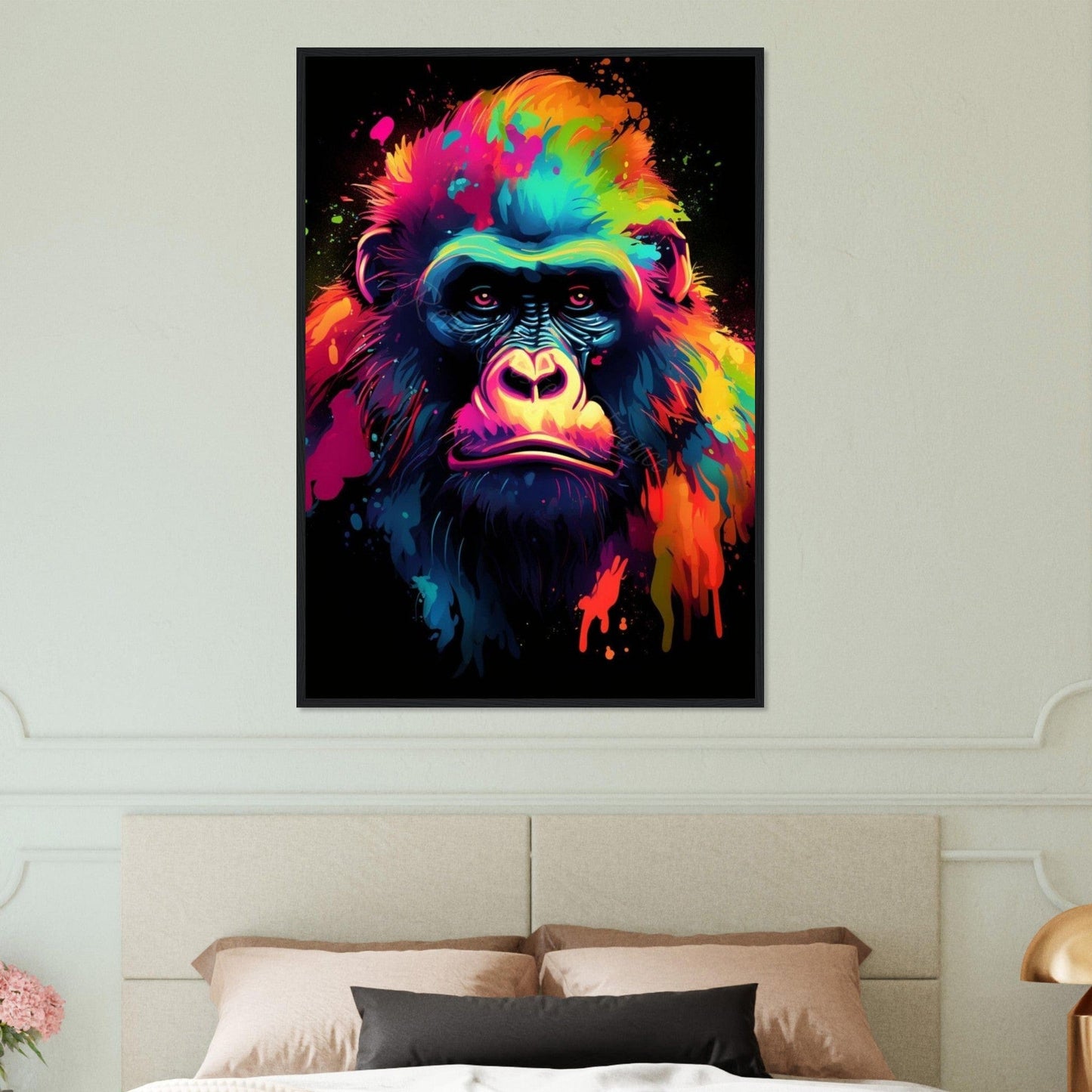 Canvanation Print Material Tableau Singe Pop Art Couleurs