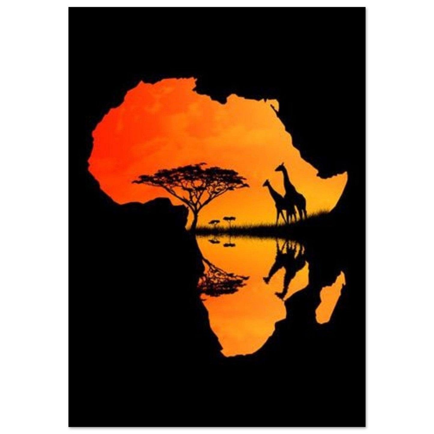 Gelato Print Material A0 (84.1 x 118.9 cm) Affiche Africain Carte