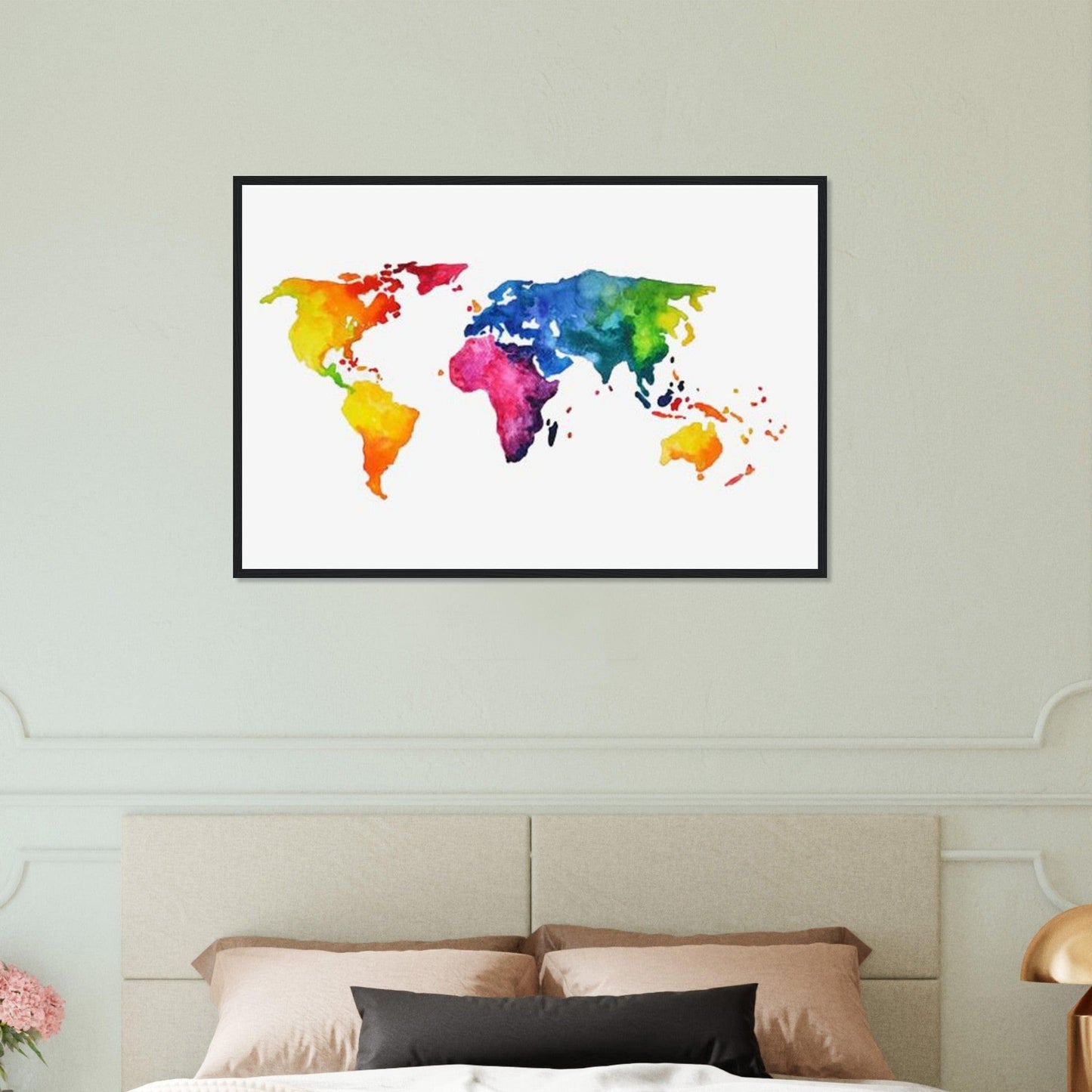 Canvanation Print Material Tableau Planisphere Du Monde - Exploration Globale