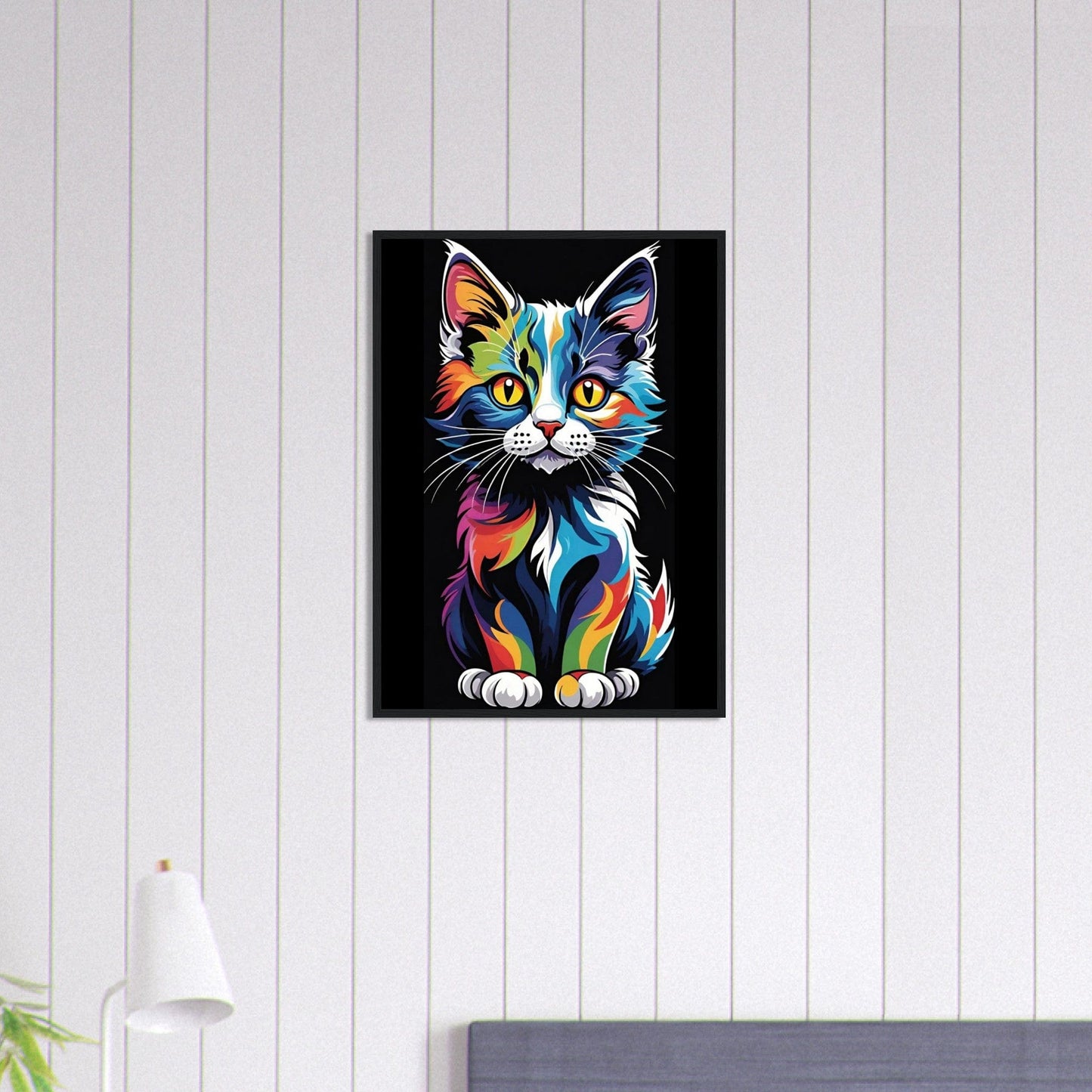 Canvanation Print Material 50x70 cm / 20x28″ Tableau Chat Pop Art "Miaou"