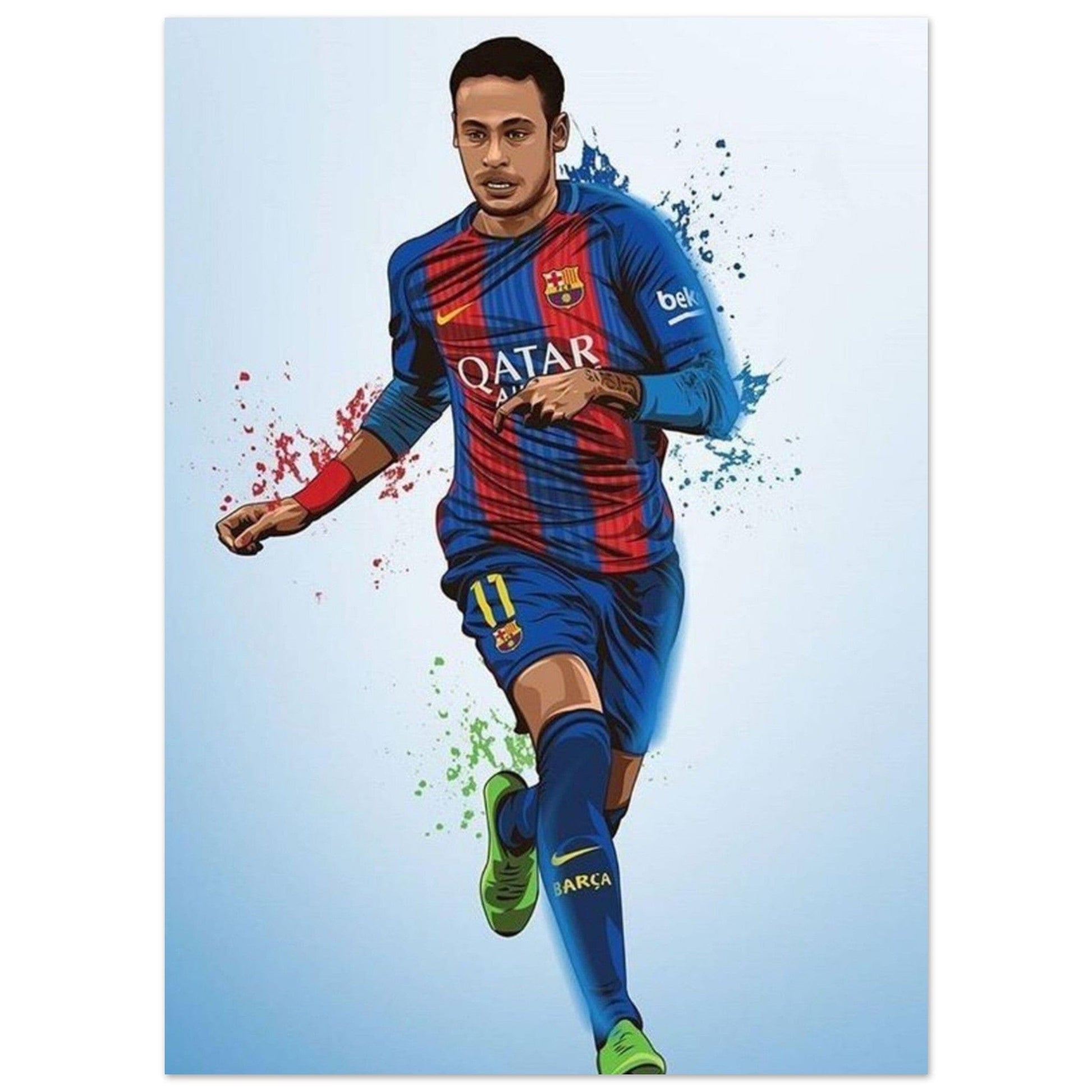 Canvanation Print Material 13x18 cm / 5x7″ Poster Joueur De Foot Neymar Qatar