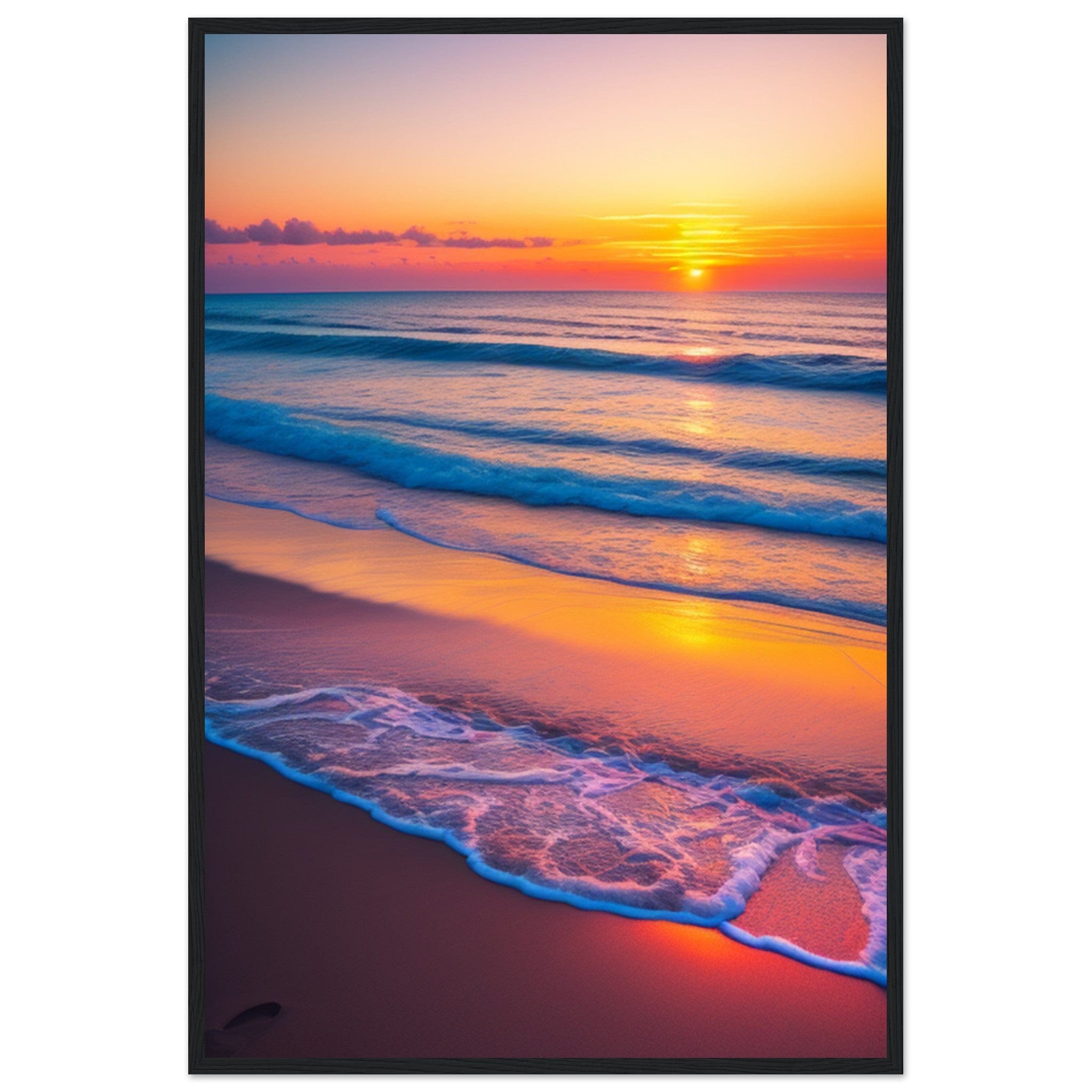 Gelato Print Material 60x90 cm / 24x36″ Cadre Coucher De Soleil Mer