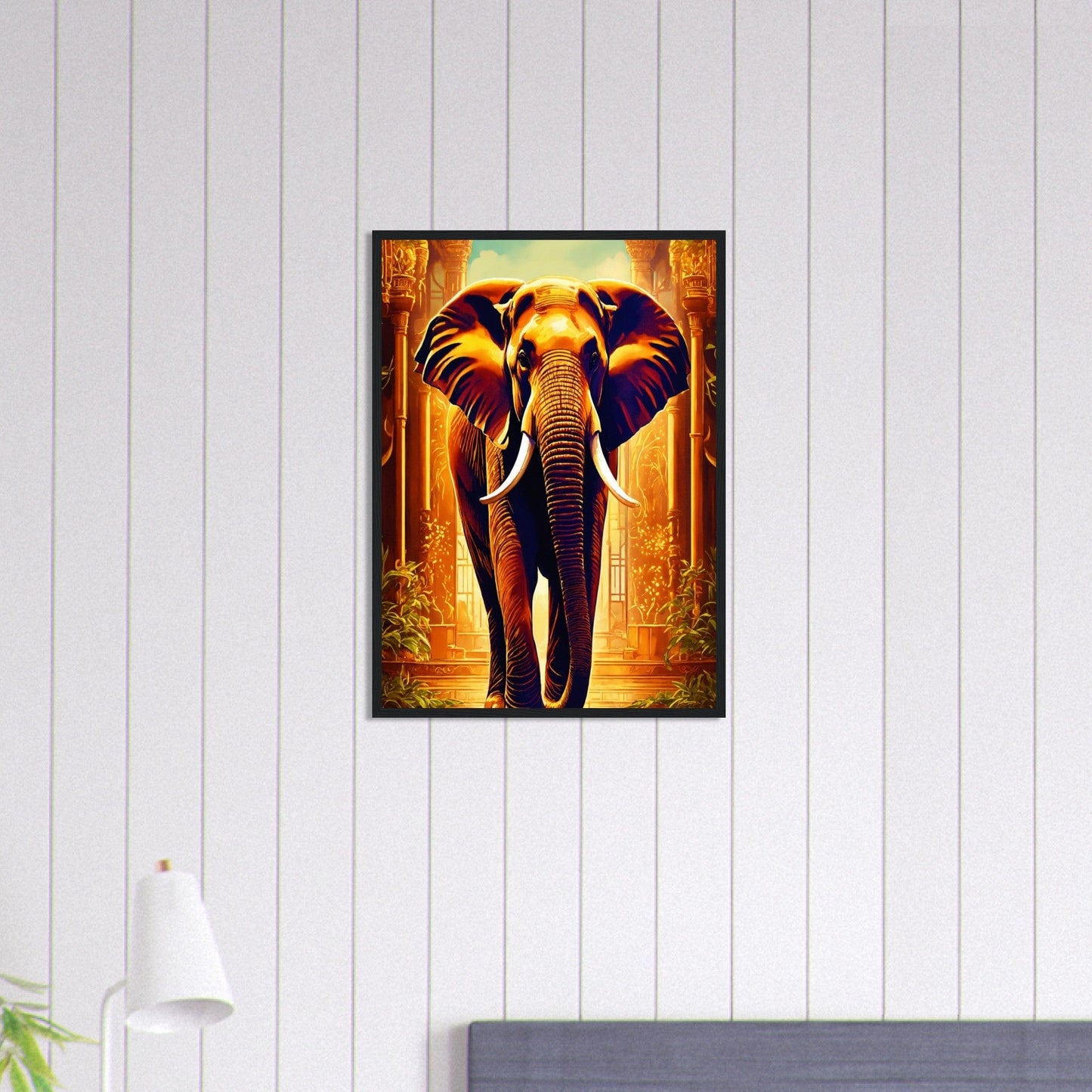Canvanation Print Material 50x70 cm / 20x28″ Tableau Elephant Marche Royale