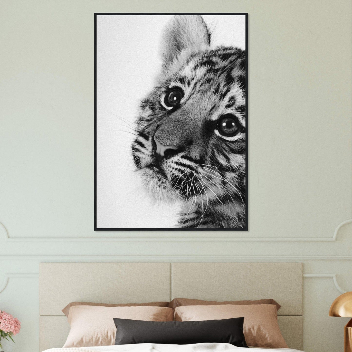 Canvanation Print Material Tableau Photo Noir Et Blanc-Animal-Lionceau
