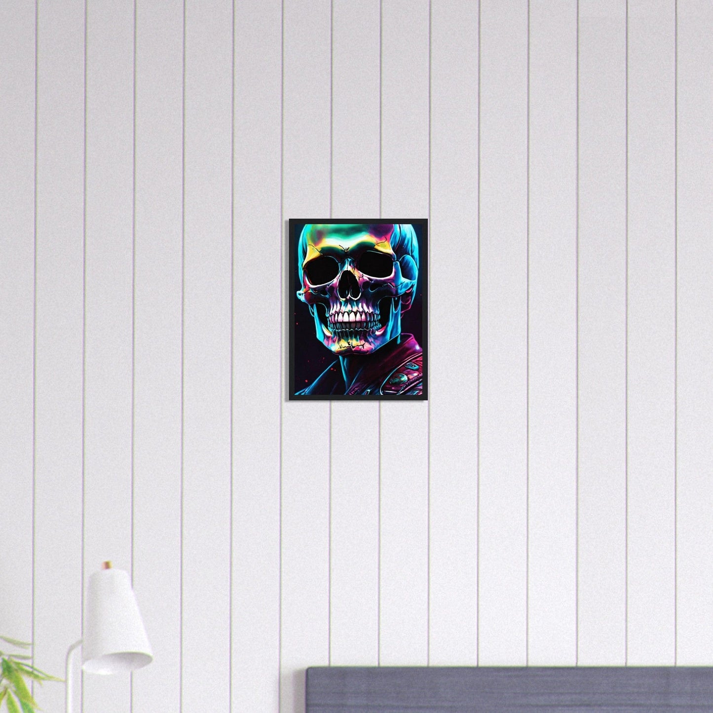Canvanation Print Material 30x40 cm / 12x16″ Tableau Tête De Mort Biker