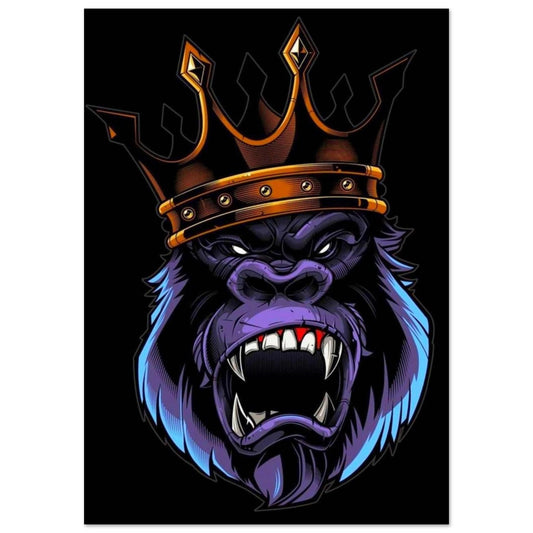 Canvanation Print Material A0 (84.1 x 118.9  cm) Poster Gorille Violet Et Bleu