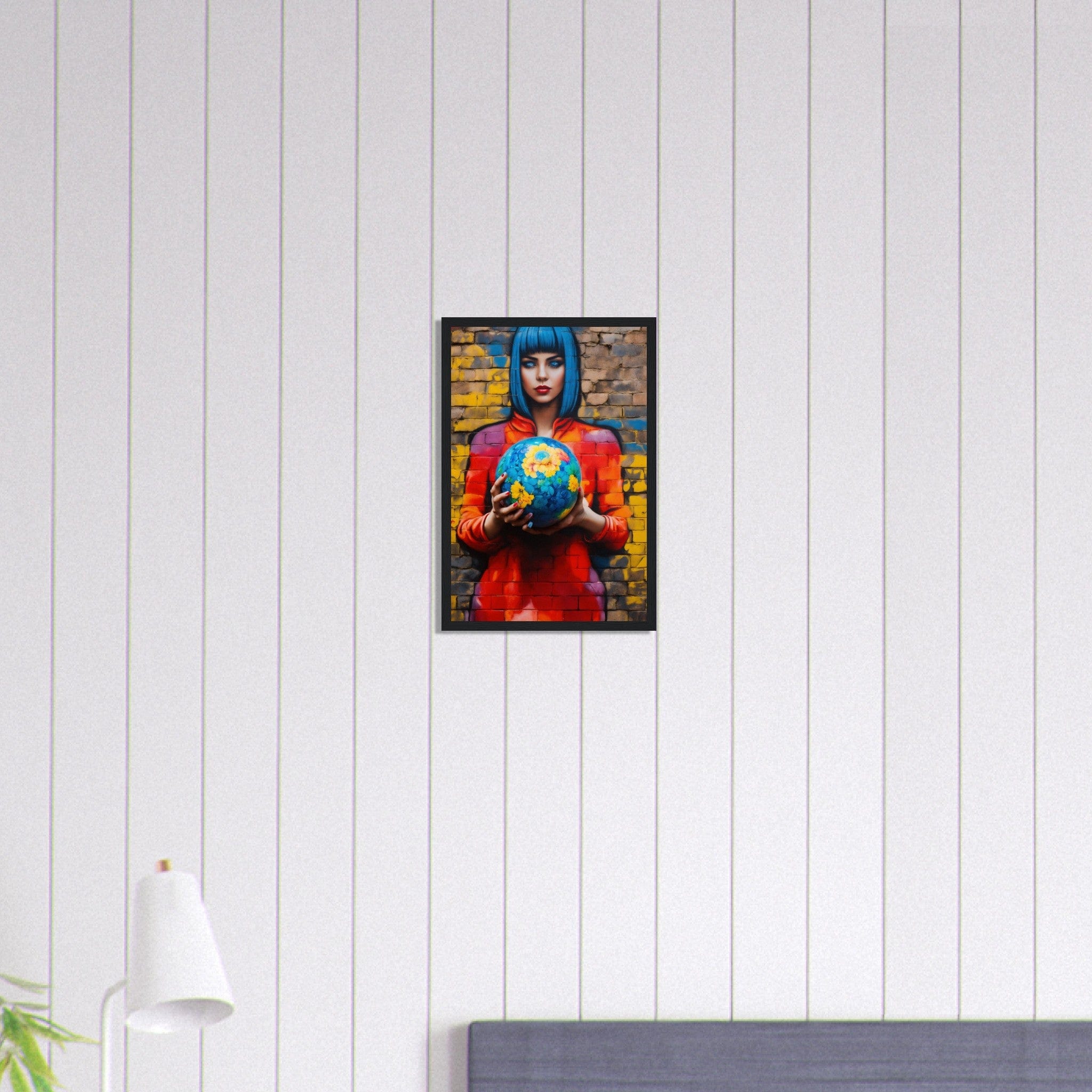 Canvanation Print Material 30x45 cm / 12x18″ Tableau Graffiti Femme Monde