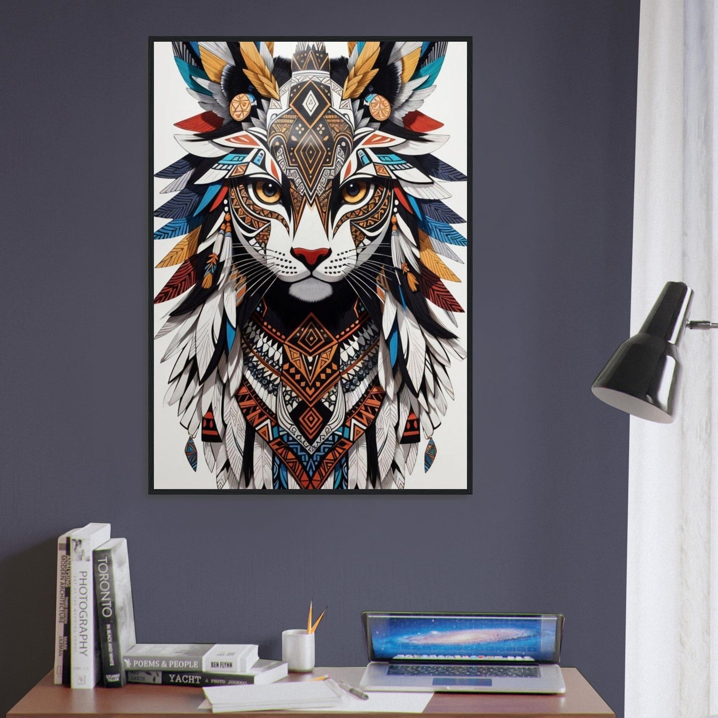 Canvanation Print Material Tableau Chat Pop Art Indien