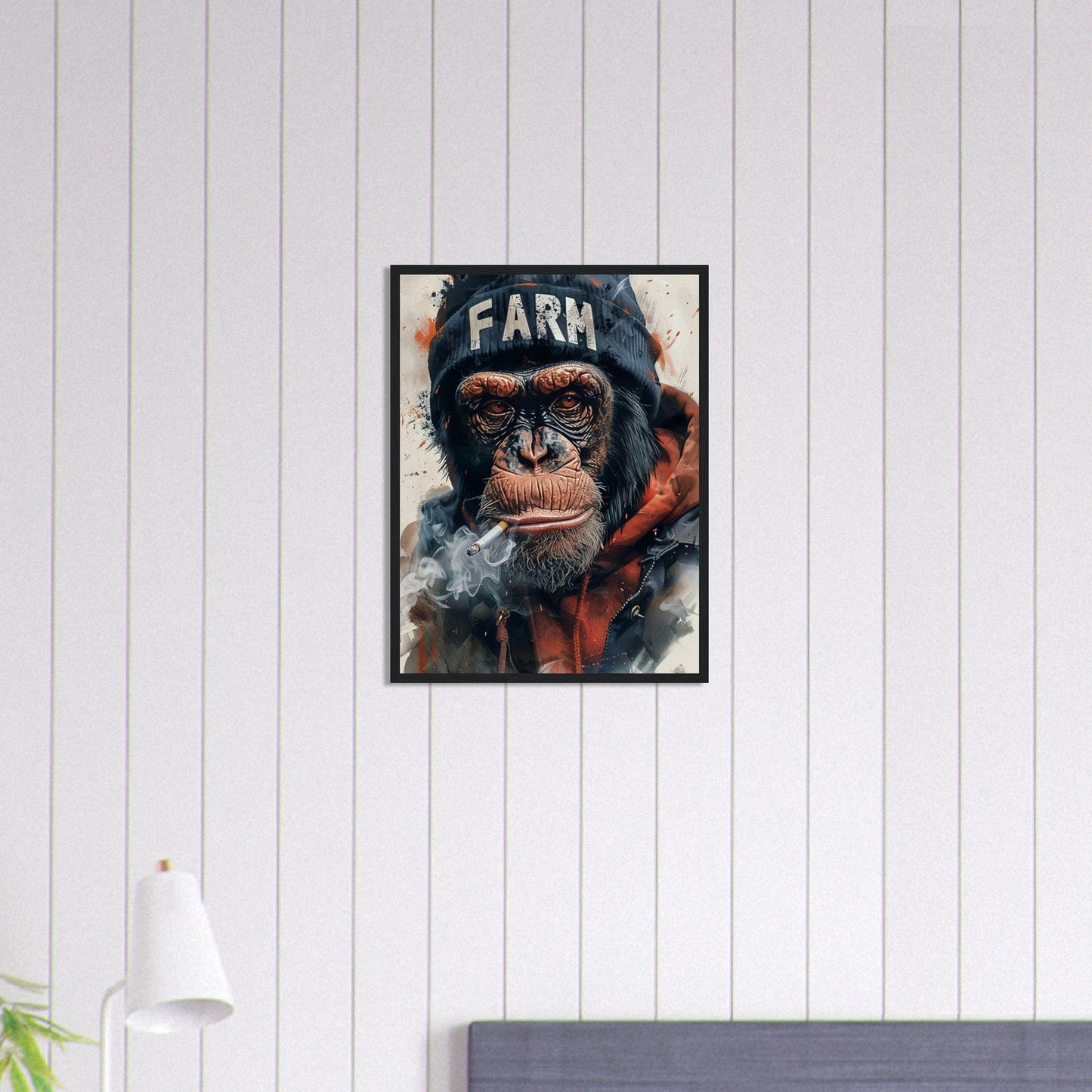 Canvanation Print Material 45x60 cm / 18x24″ Tableau Singe Pop Art Avec Un Bonnet