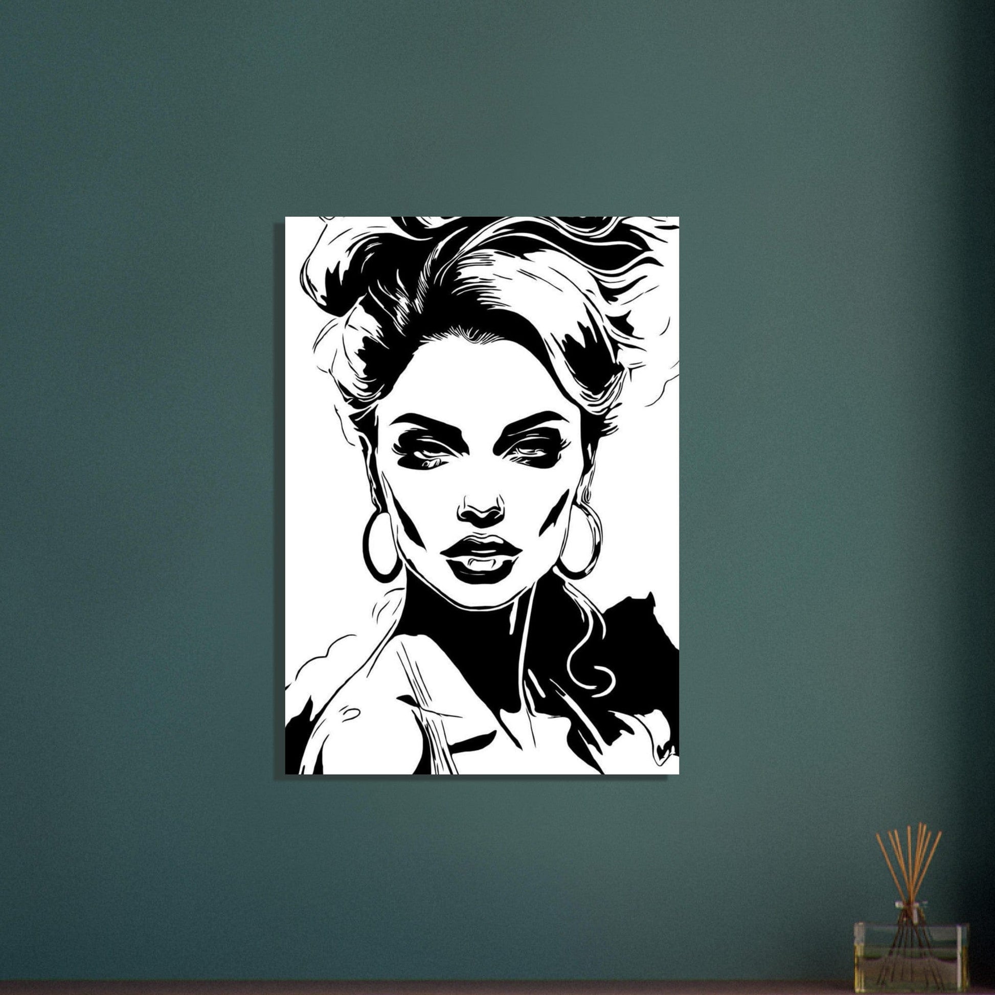 Gelato Print Material Peinture De Portrait De Femme