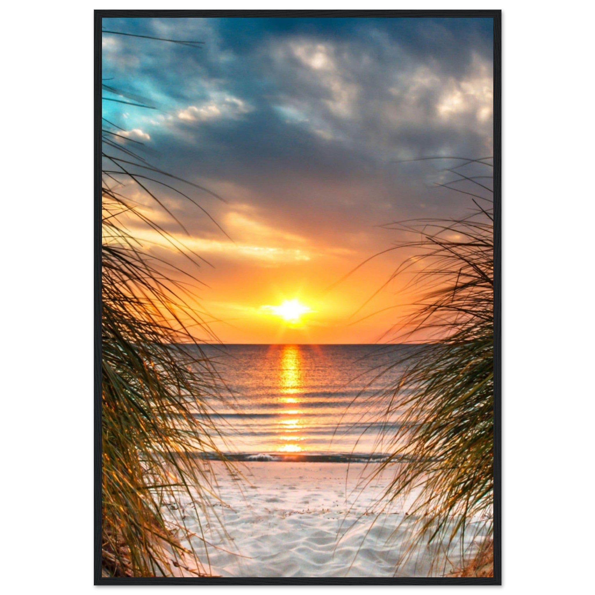 Gelato Print Material 70x100 cm / 28x40″ Paysage Coucher De Soleil Peinture
