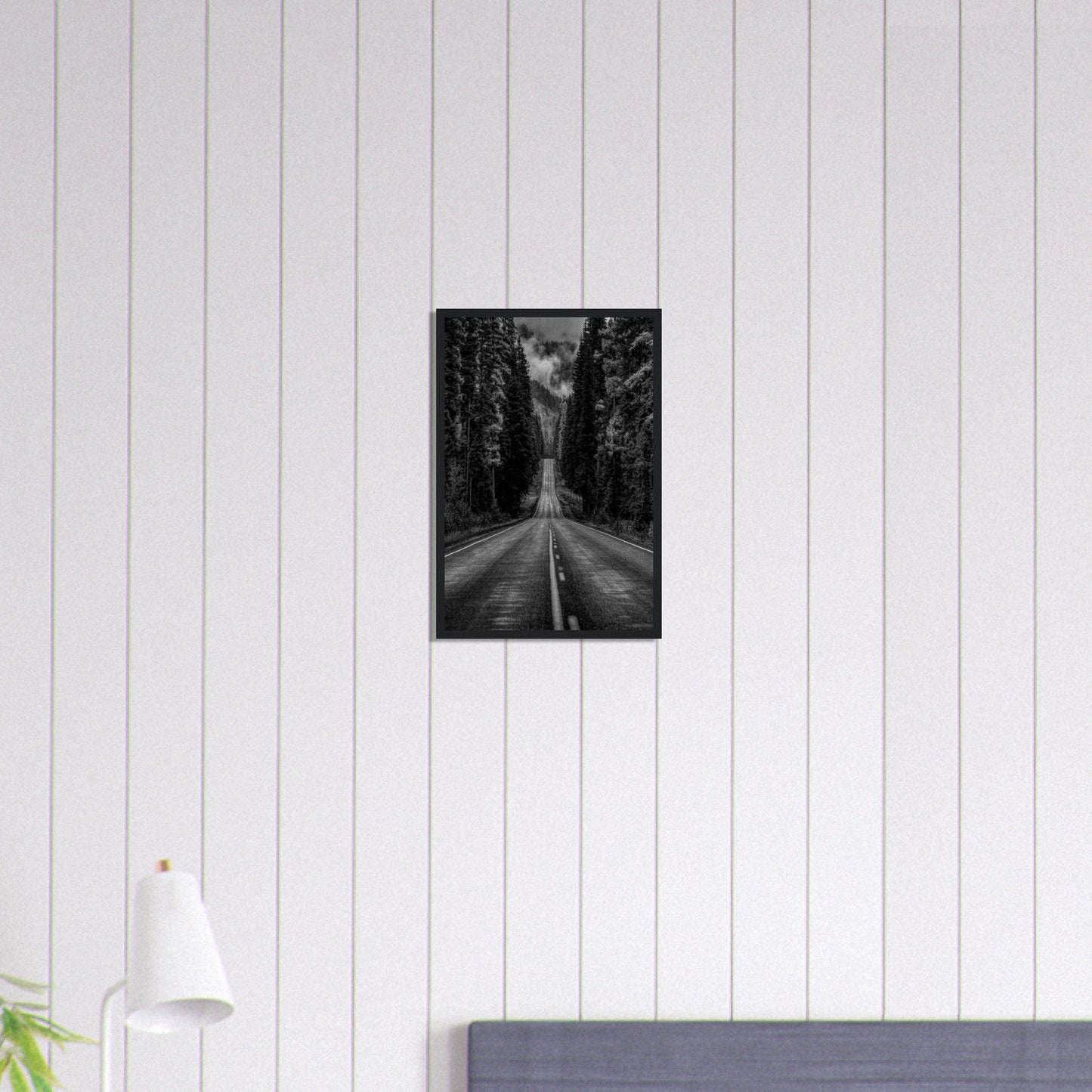 Canvanation Print Material 30x45 cm / 12x18″ Tableau Photo Noir Et Blanc-Paysage-Route