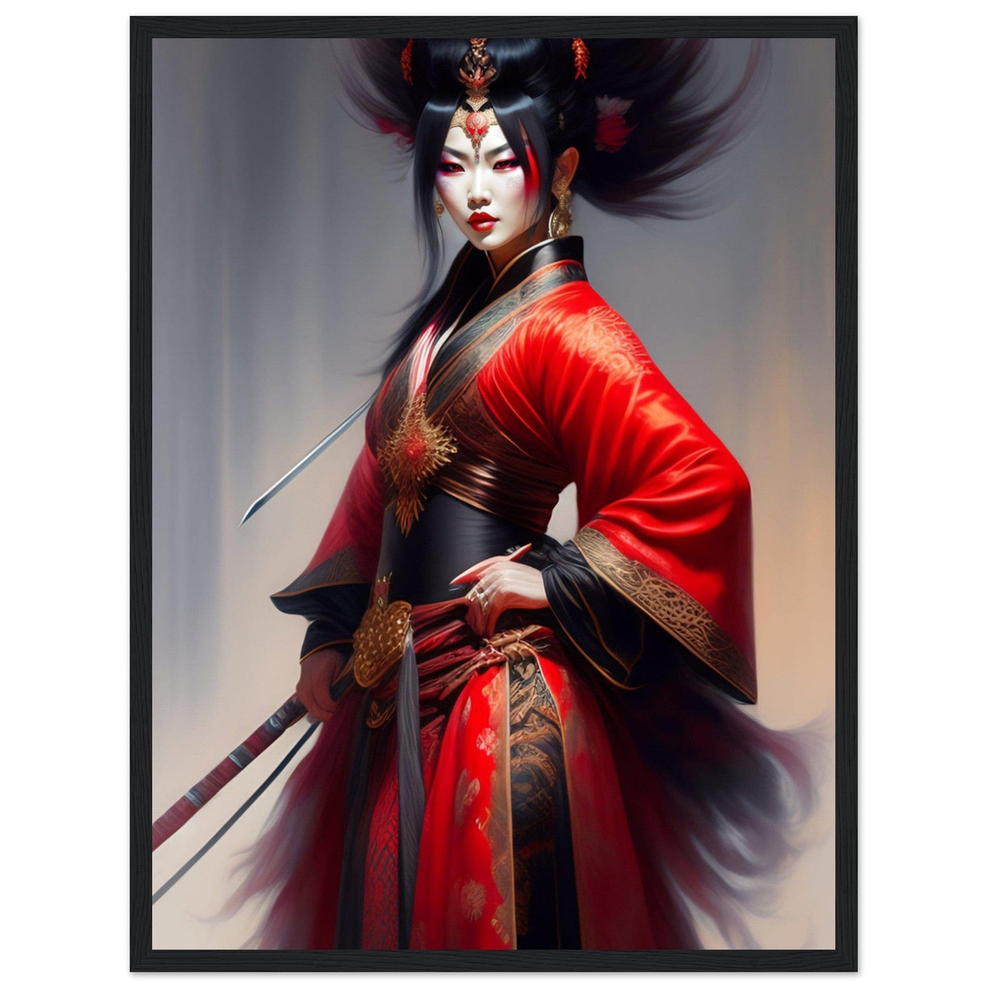 Canvanation Print Material Tableau Geisha Kabuki