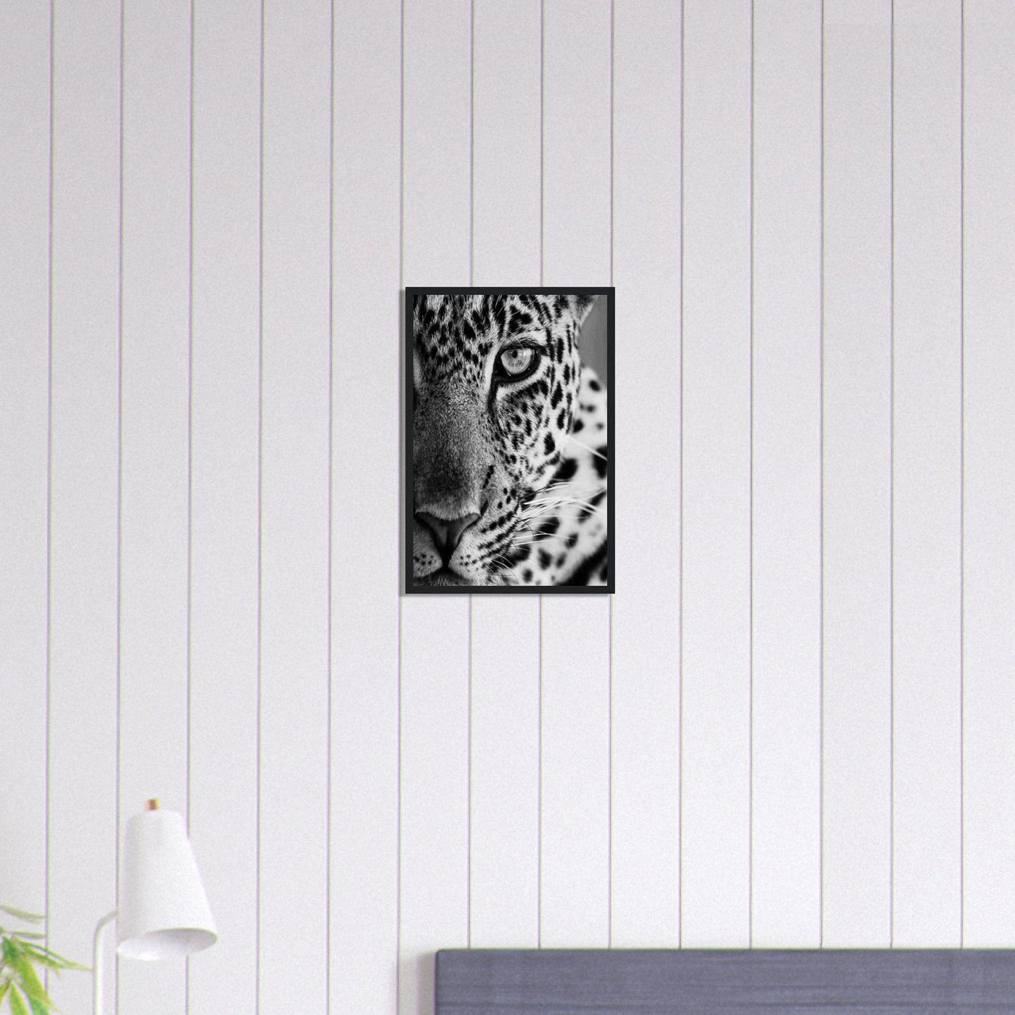 Canvanation Print Material 30x45 cm / 12x18″ Tableau Photo Noir Et Blanc-Animaux-Leopard