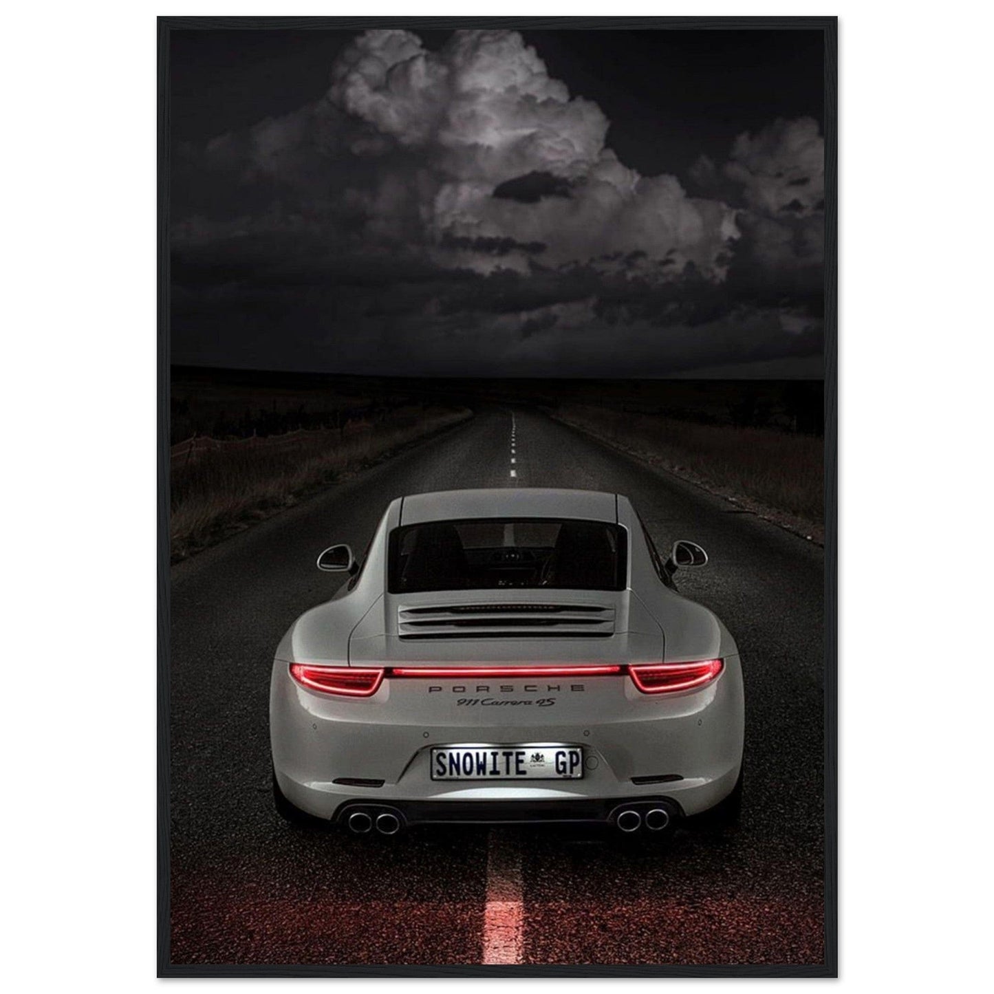 Gelato Print Material 70x100 cm / 28x40″ Tableau Porsche Blanc